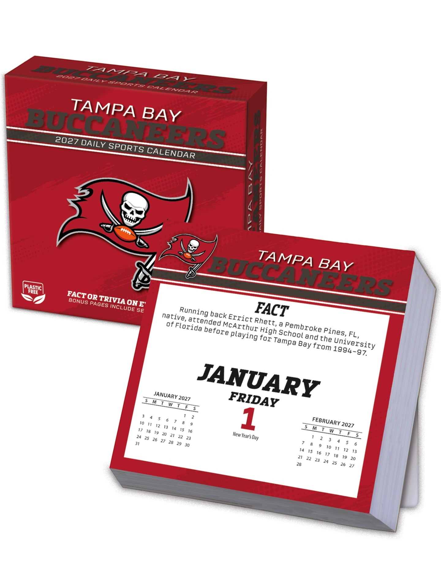 Tampa Bay Buccaneers 2027 NFL Desk Calendar
