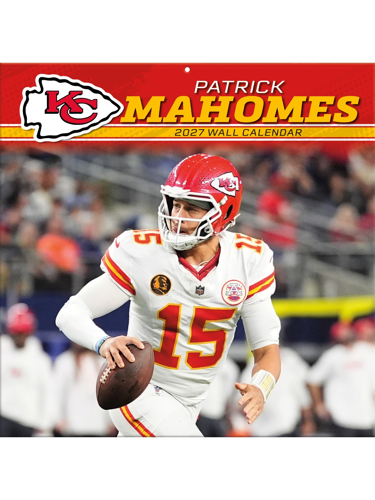 Patrick Mahomes Kansas City Chiefs 2027 NFL Wall Calendar