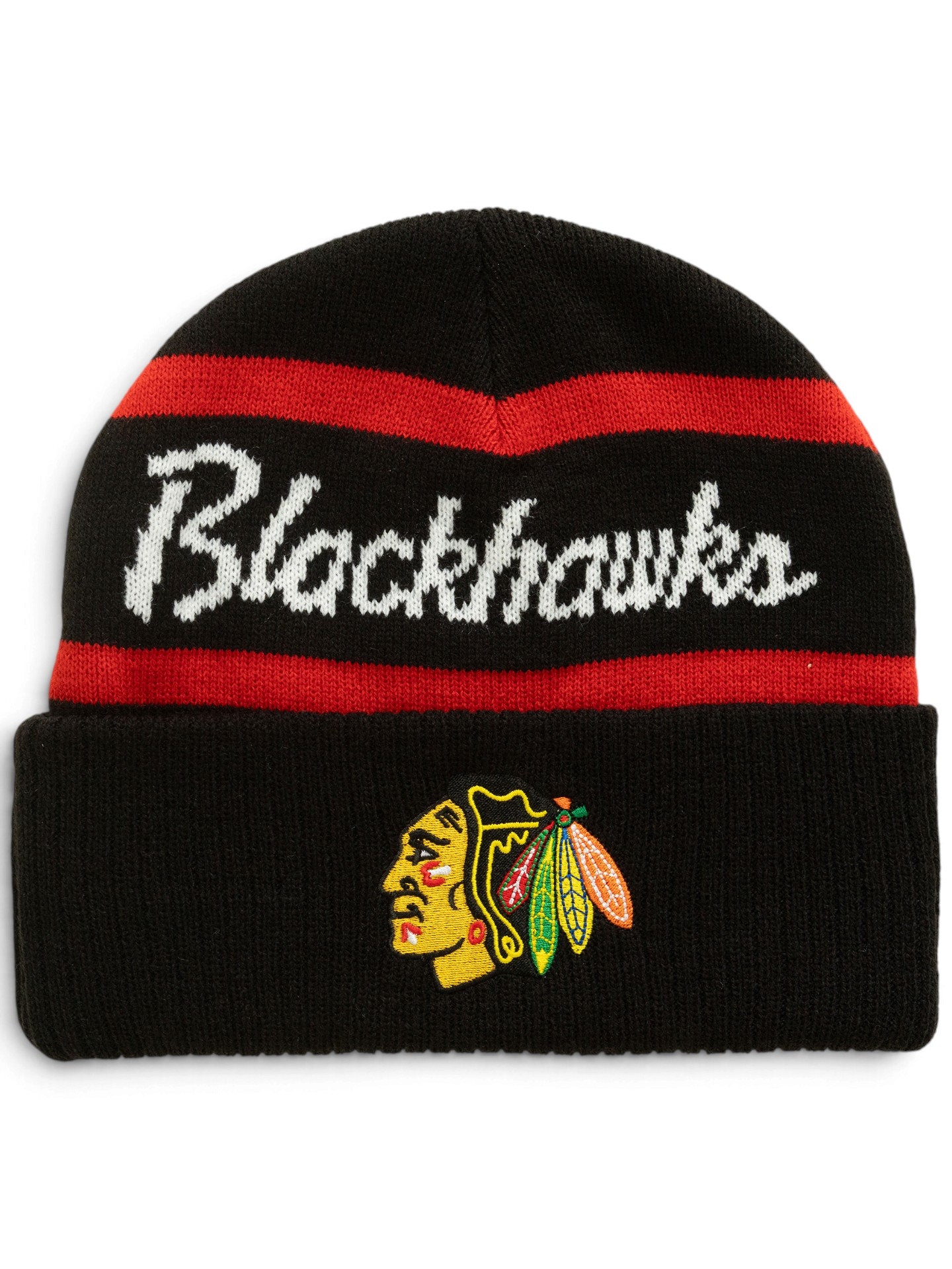 Chicago Blackhawks NHL Head Coach Wintermütze Schwarz