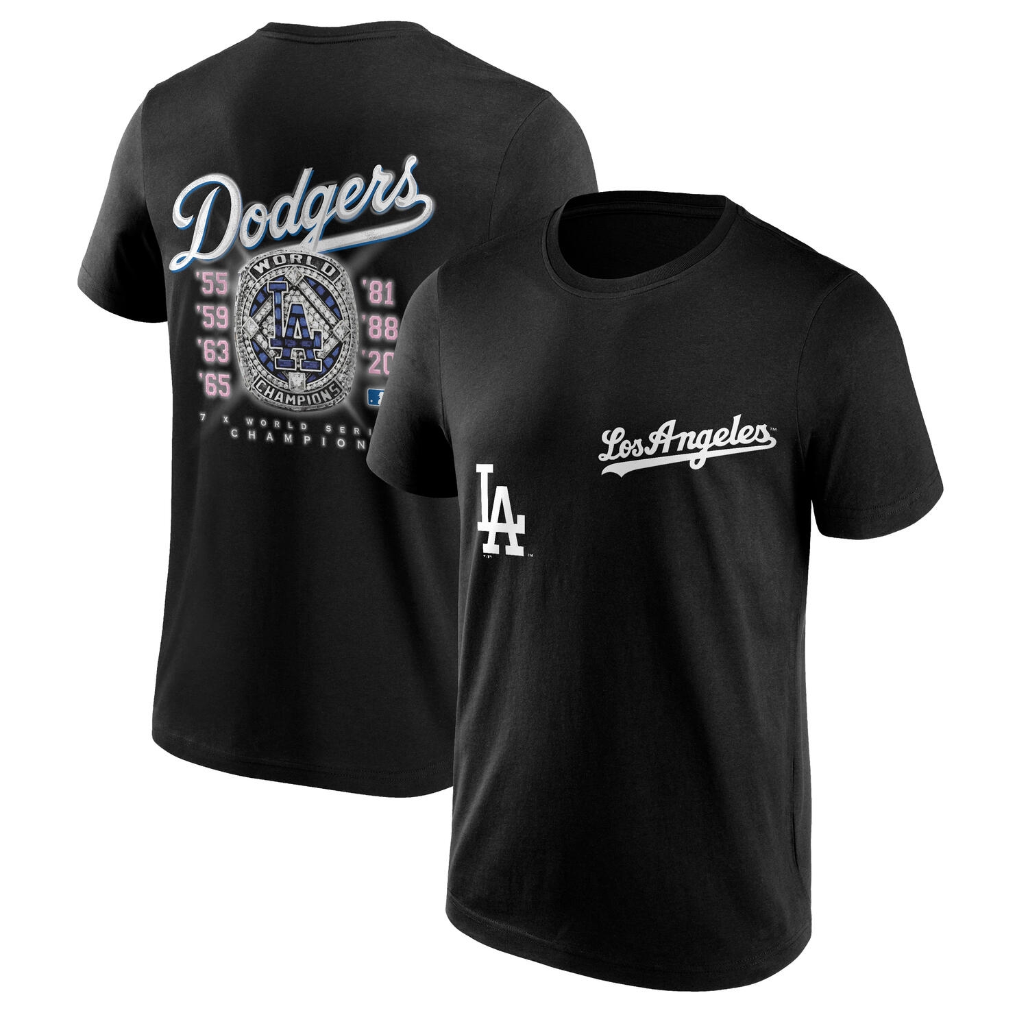 Los Angeles Dodgers Championship Ring MLB T-Shirt Schwarz