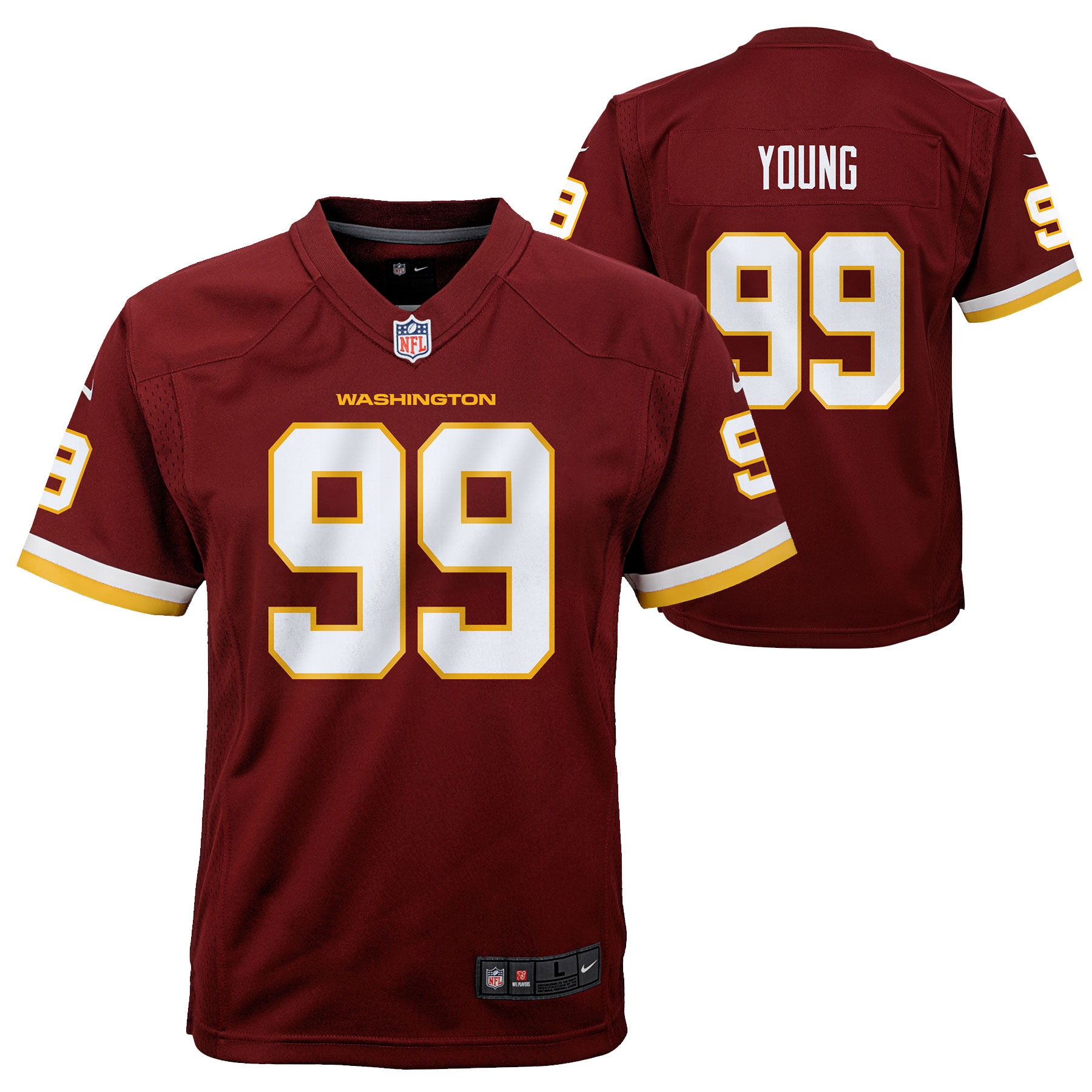 Chase Young #99 Washington Football Team Nike Game NFL Trikot Rot (YOUTH)