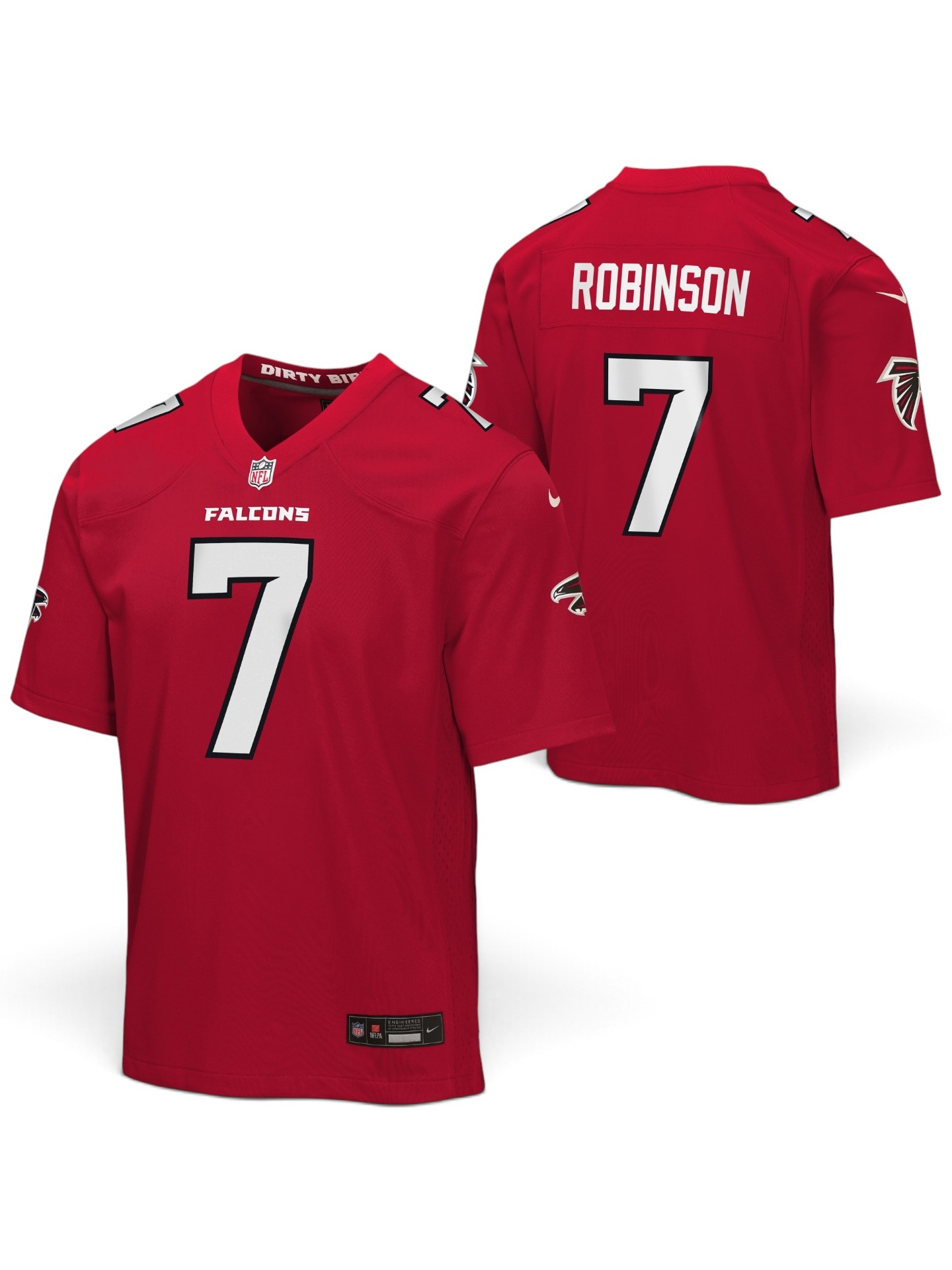 Bijan Robinson #7 Atlanta Falcons Game NFL Trikot Rot (YOUTH)