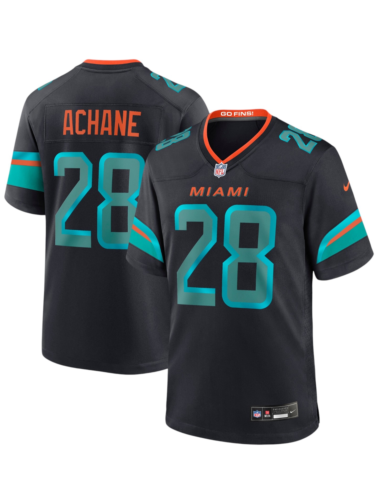 De’Von Achane #28 Miami Dolphins Rivalries Game NFL Trikot Navy