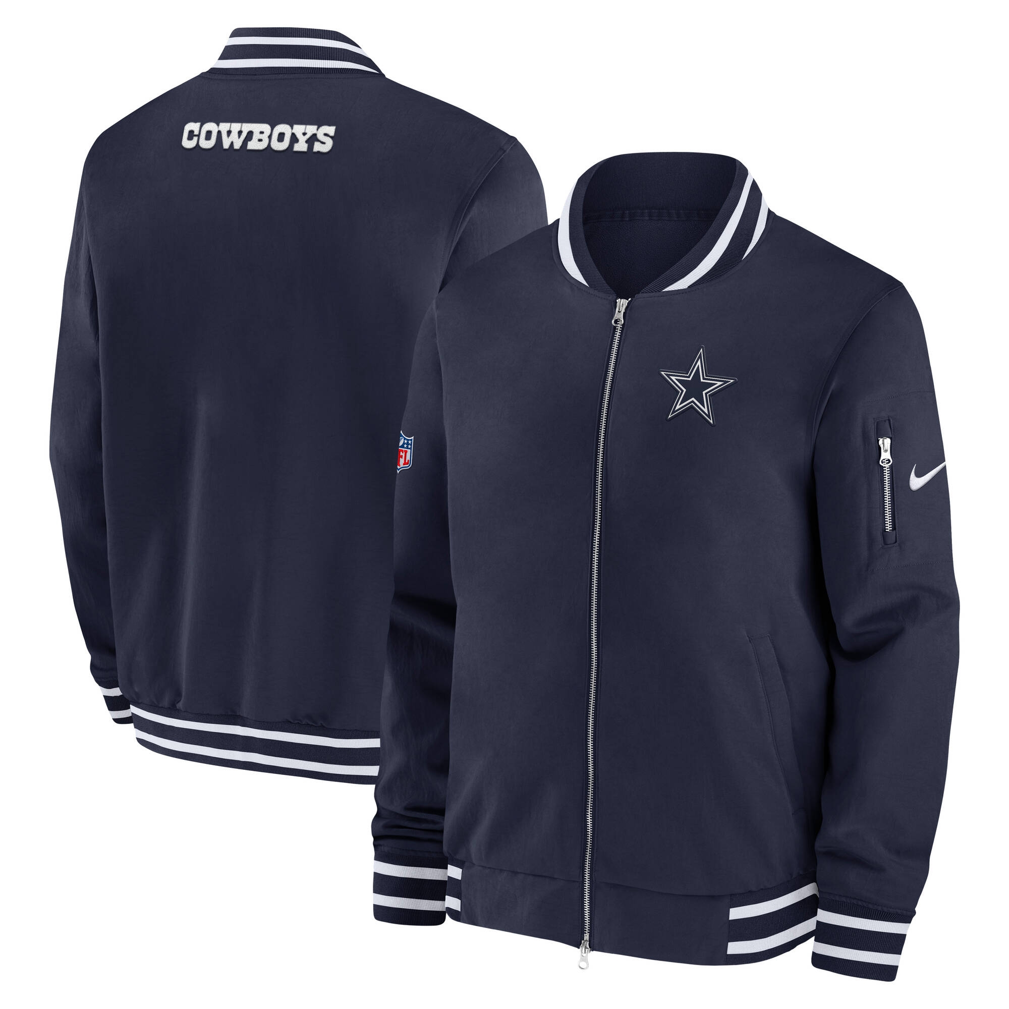Dallas Cowboys NFL Sideline Nike Coach Bomber Jacke