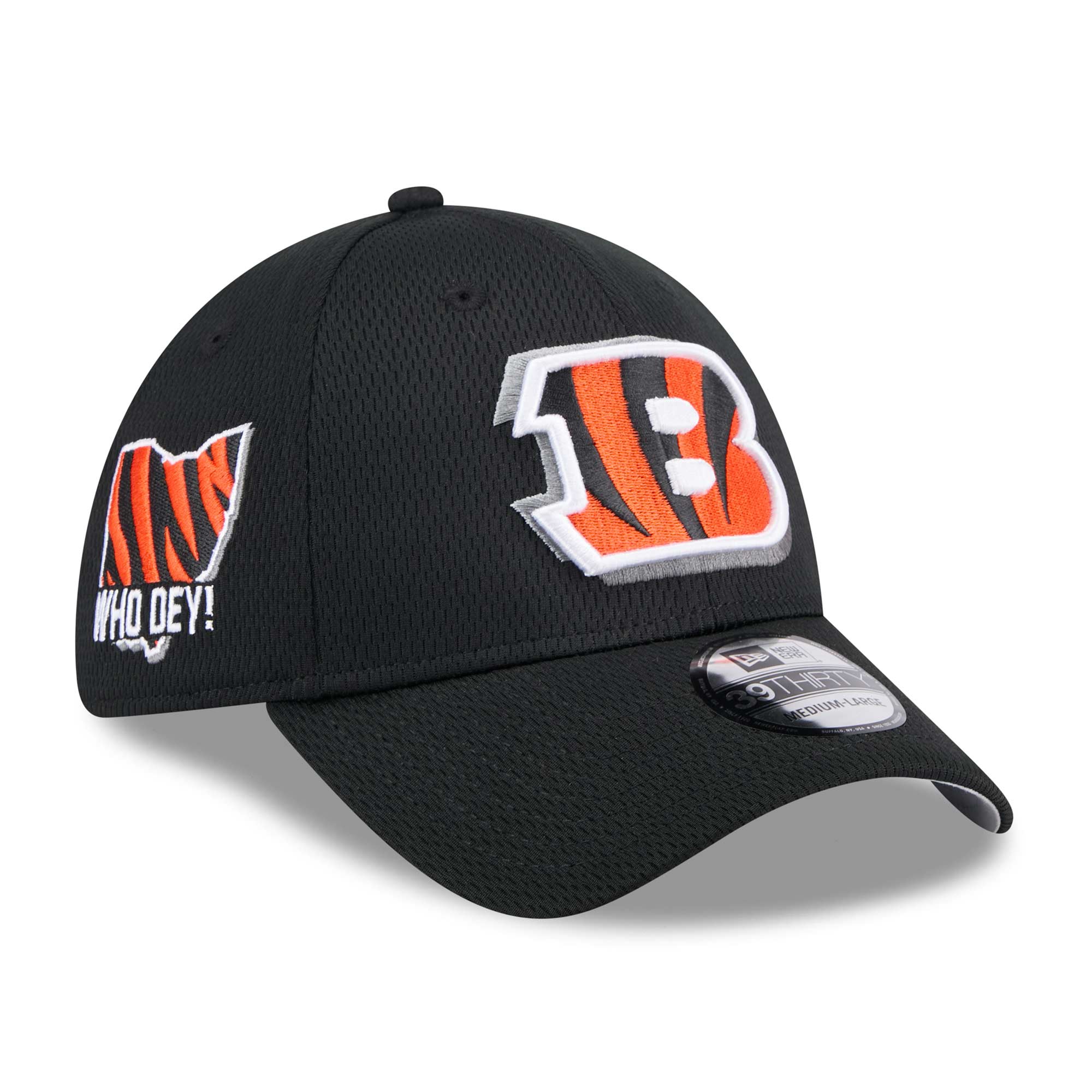 Cincinnati Bengals 2024 NFL Draft New Era 39THIRTY Flex Cap Schwarz