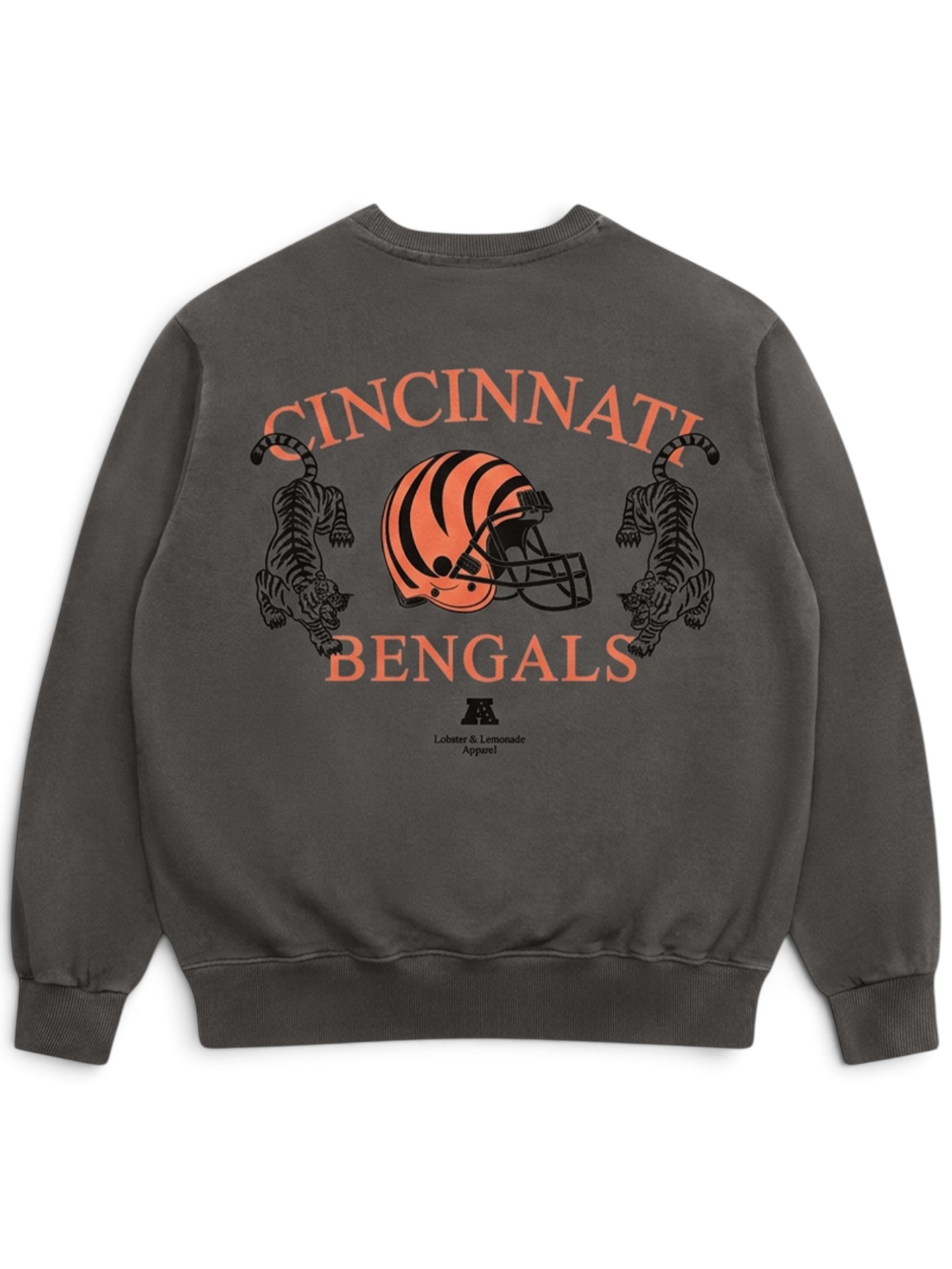 Cincinnati Bengals L&L '96 Classics NFL Crew Sweater Dunkelgrau