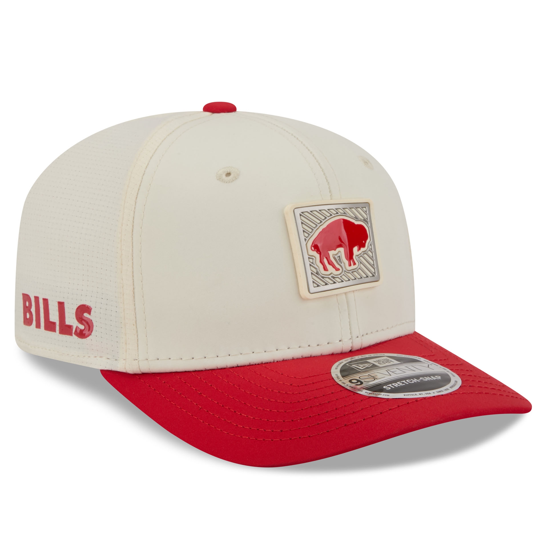 Buffalo Bills 2026 NFL Training Camp Historic Logo 9SEVENTY Stretch-Snap Cap Cream/Red