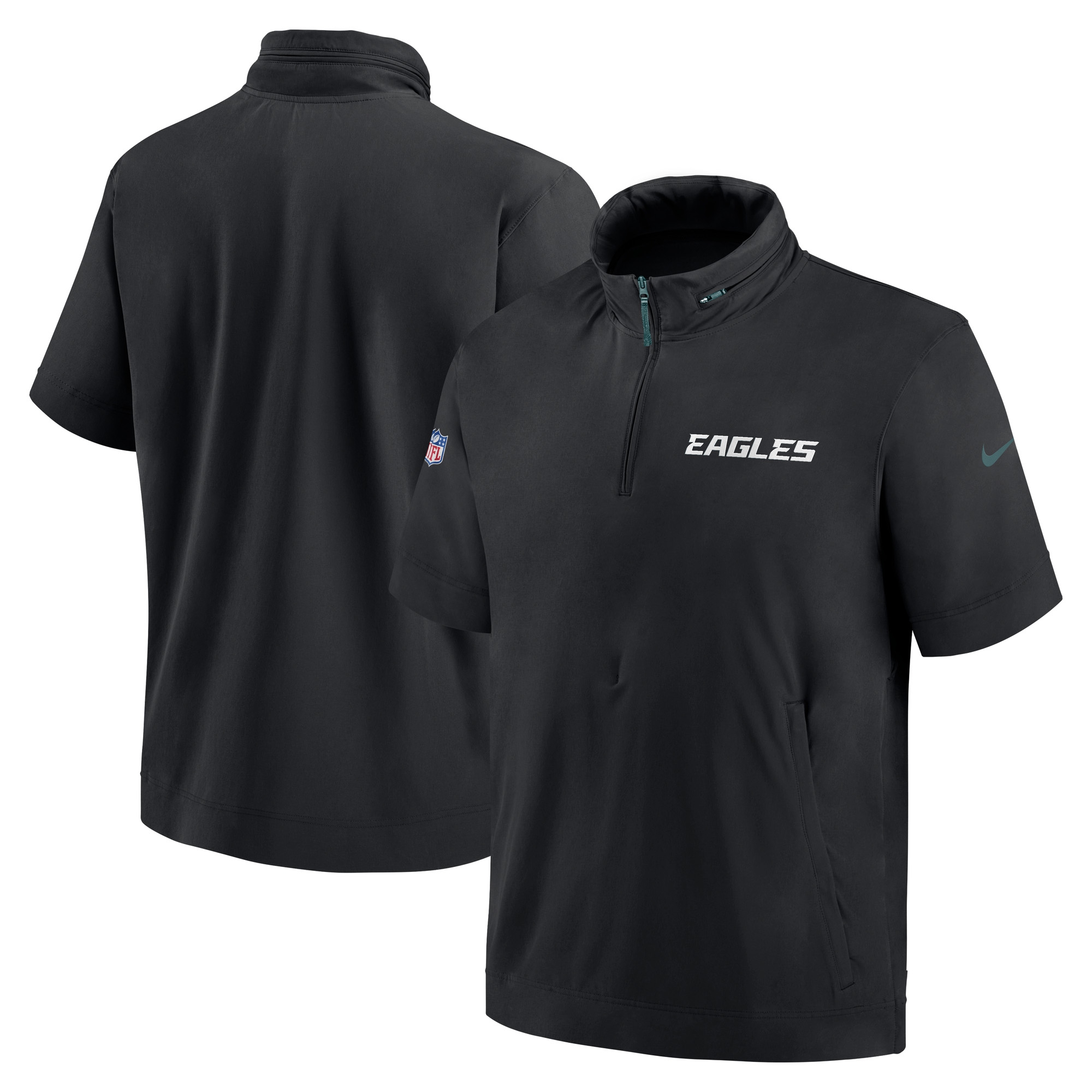 Philadelphia Eagles 2024 NFL Sideline Nike Lightweight Coach Jacke Schwarz
