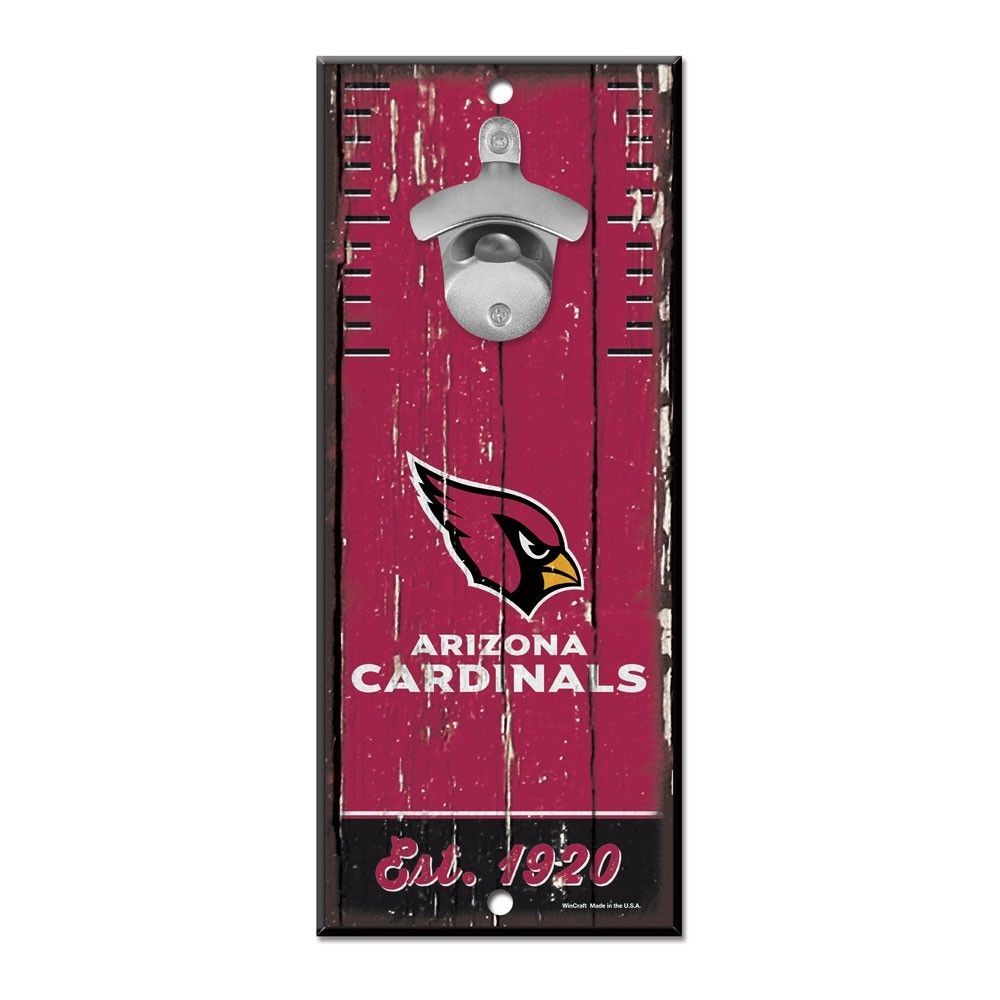Arizona Cardinals NFL Schild mit Flaschenöffner