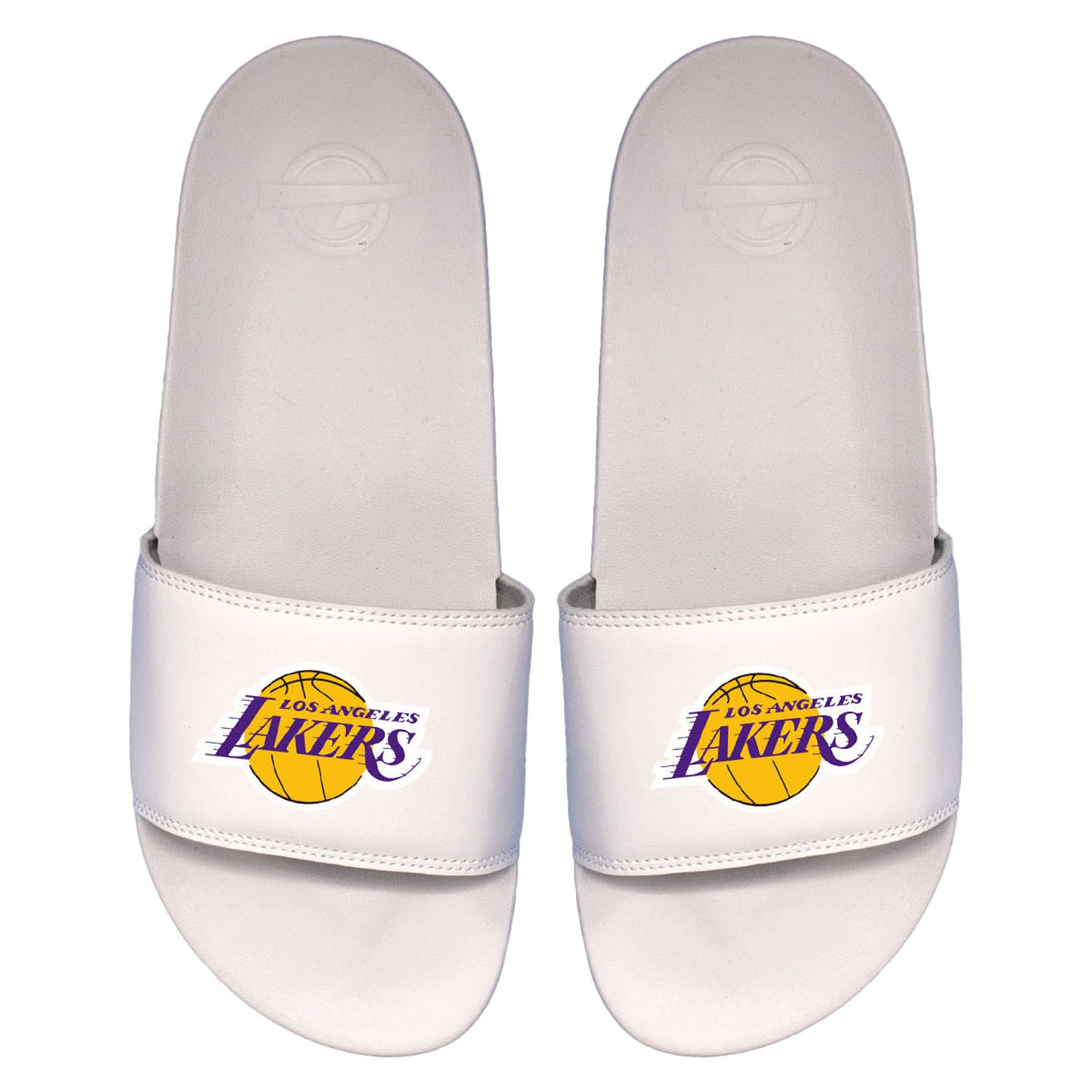 Los Angeles Lakers Primary Logo ISlide NBA Gel Slides White