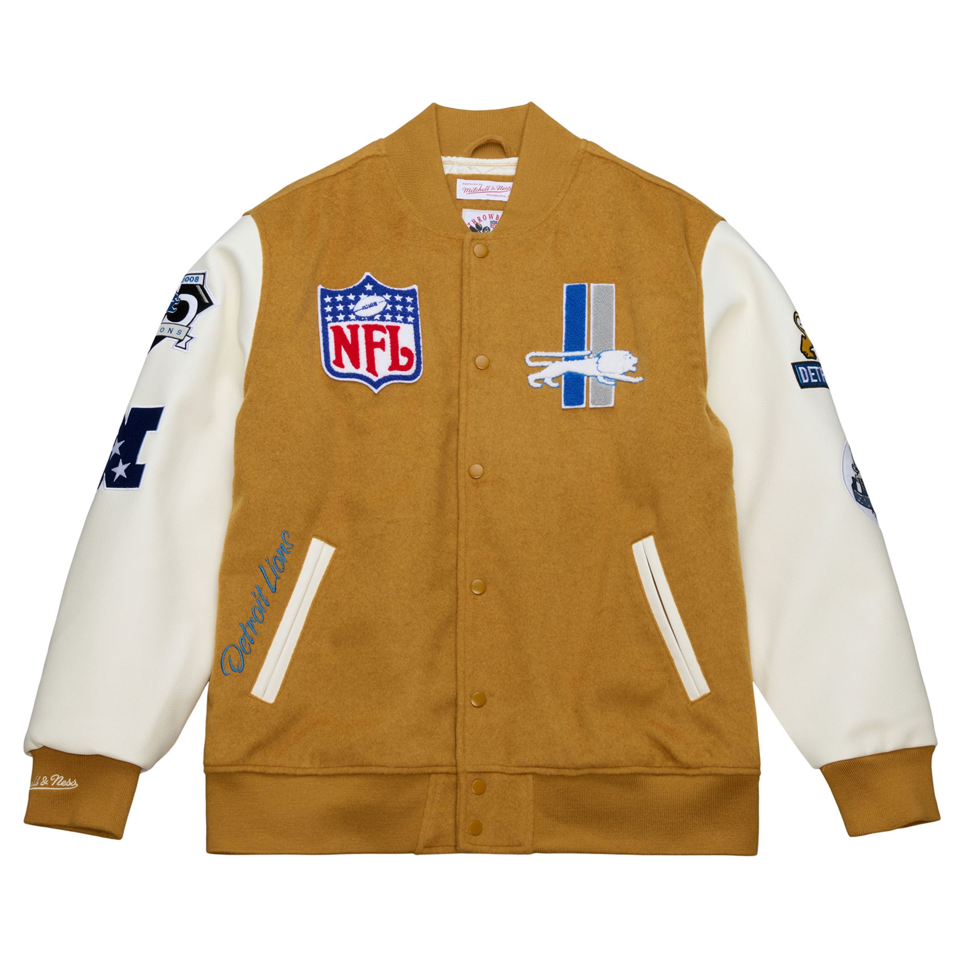 Detroit Lions Dusted Varsity NFL Jacke Braun/Créme