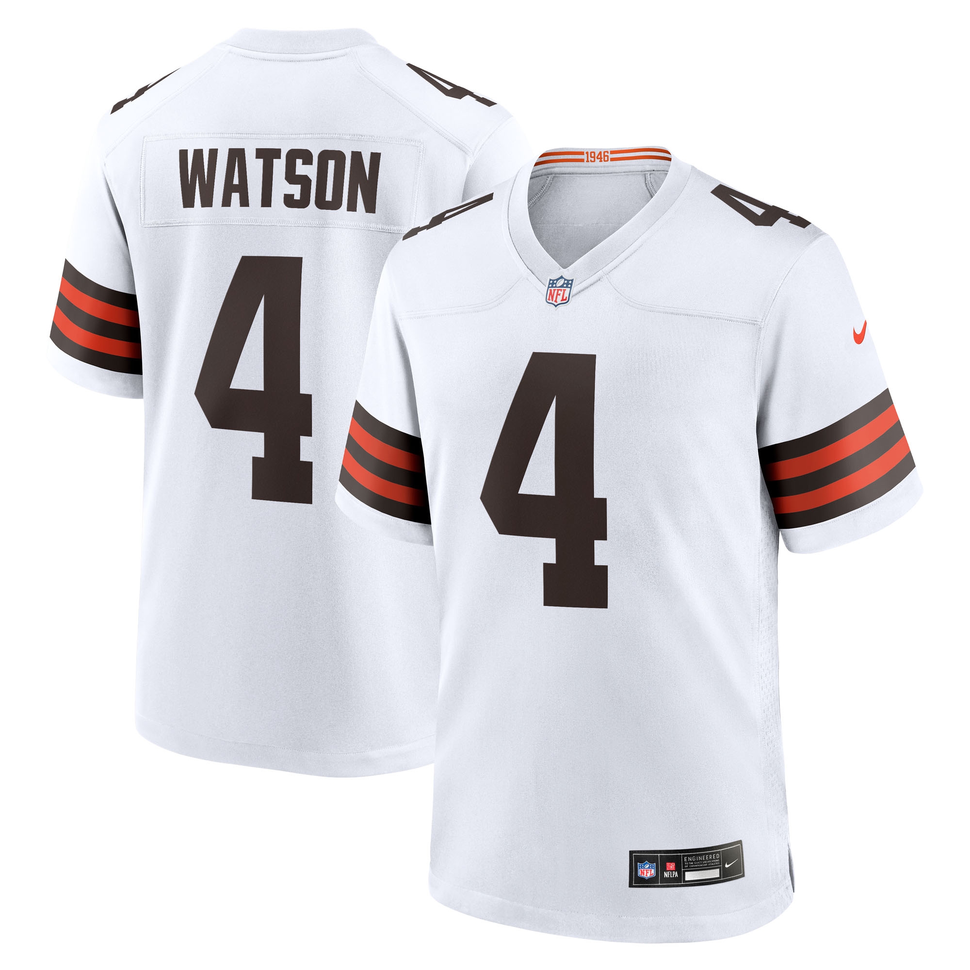 Deshaun Watson #4 Cleveland Browns Nike Game NFL Trikot Weiß