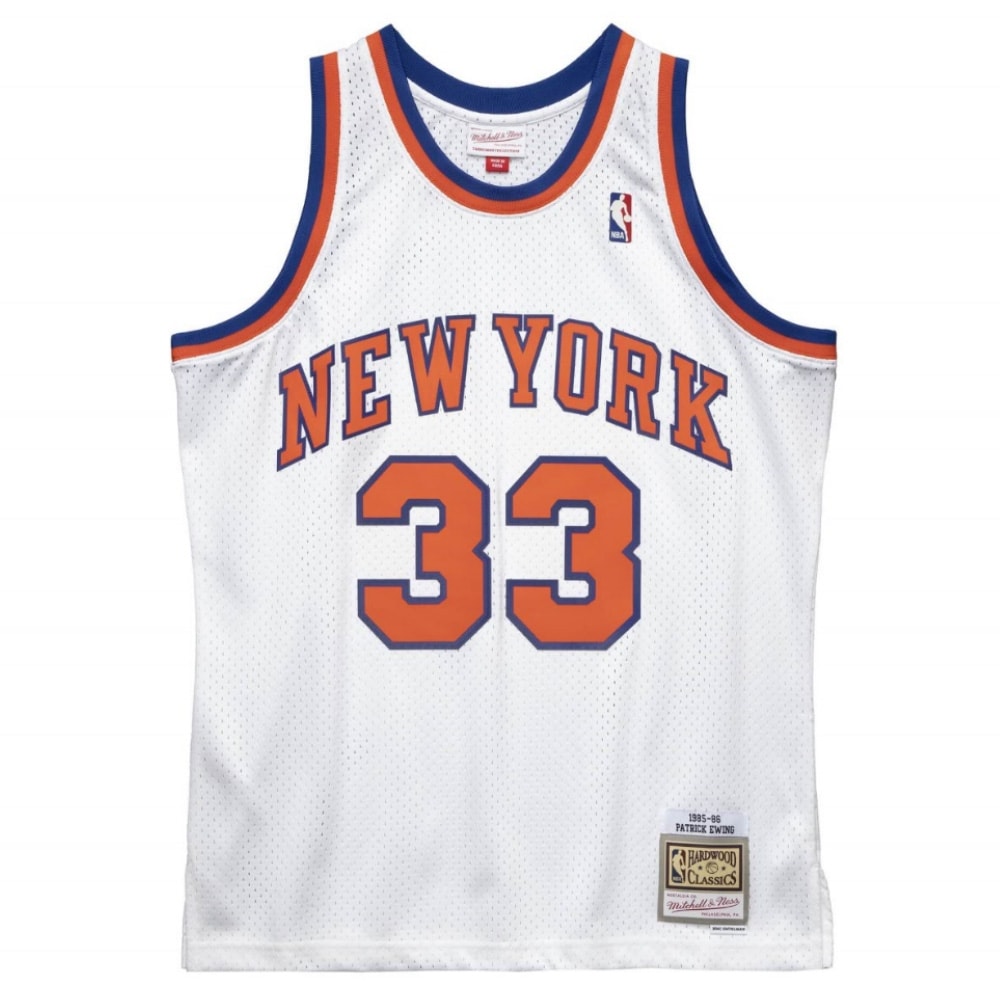 Patrick Ewing #33 New York Knicks 1985-86 Swingman NBA Trikot Weiß