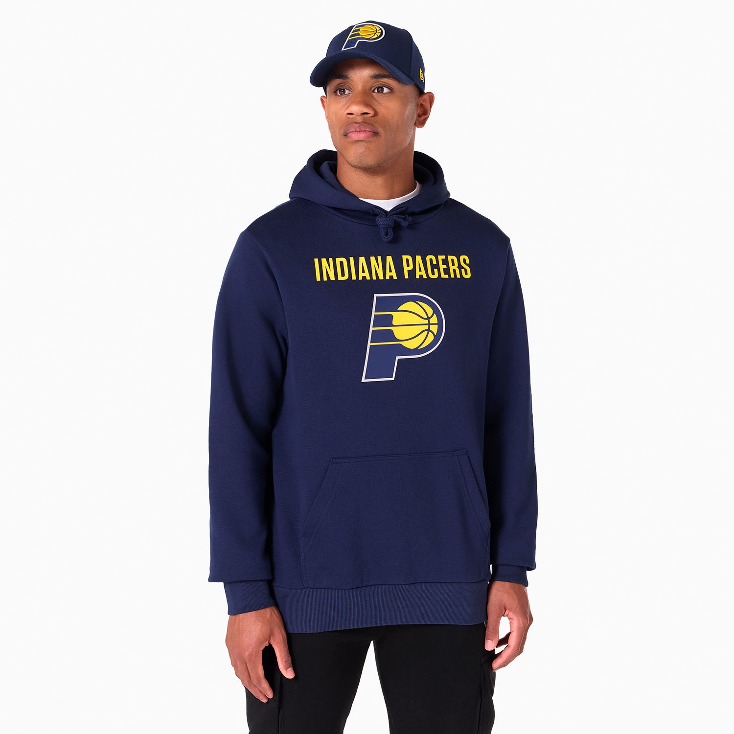 Indiana Pacers Team Logo Hoodie NBA Sweatshirt Navy