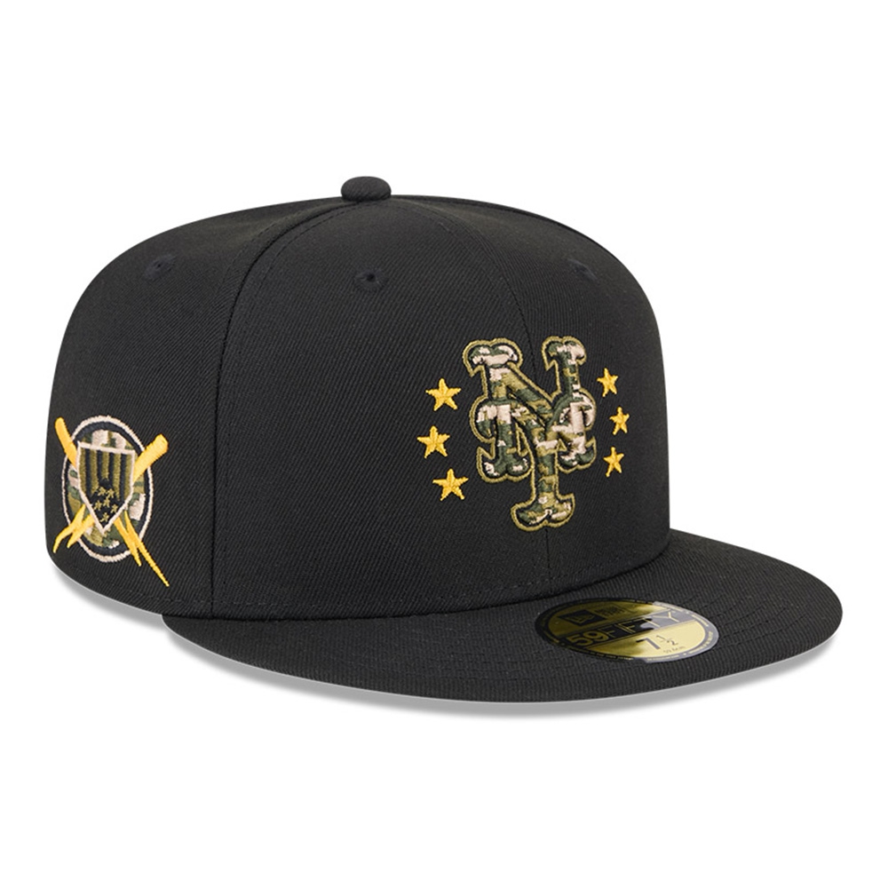 New York Mets 2024 MLB Authentic Armed Forces New Era 59FIFTY Fitted Cap