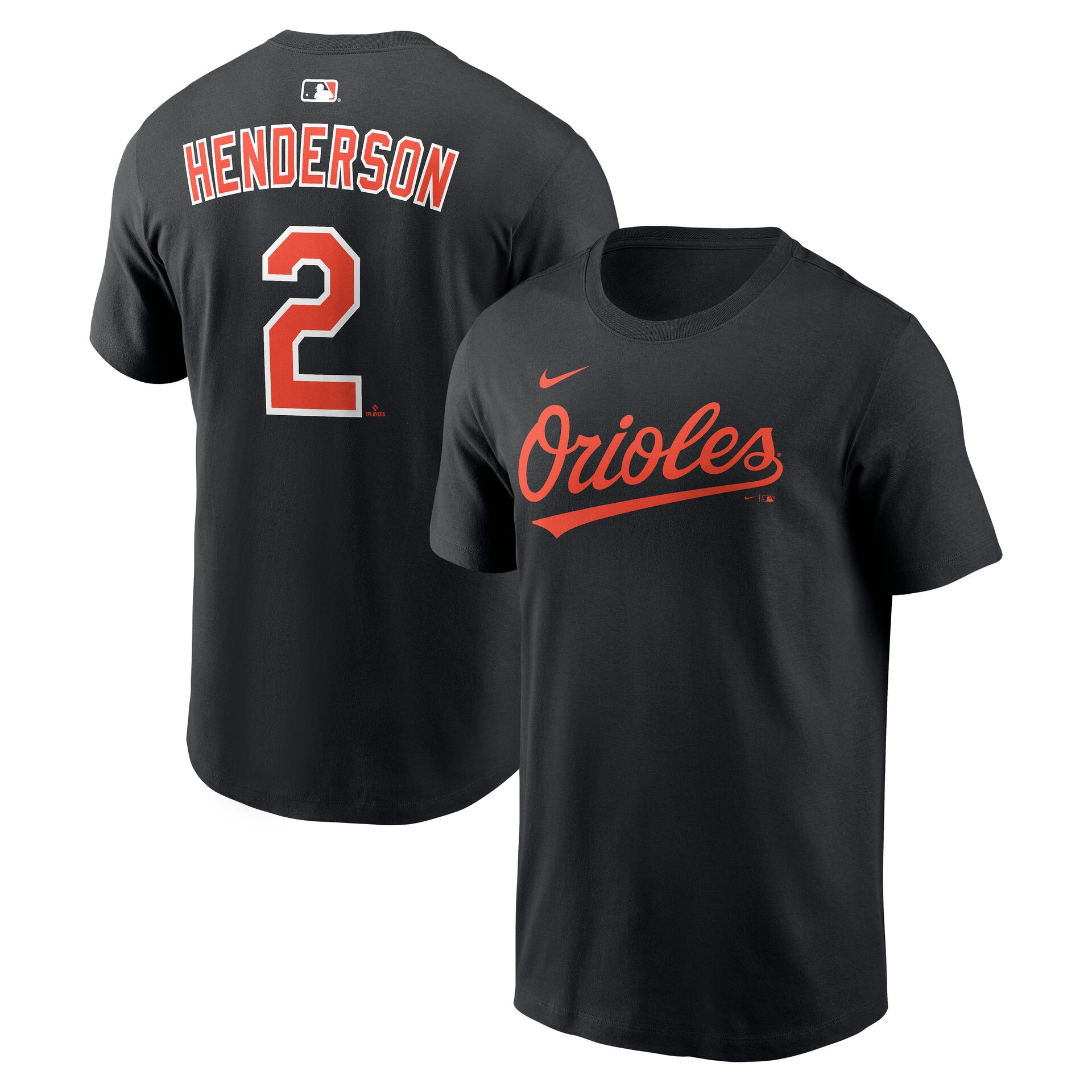 Gunnar Henderson #2 Baltimore Orioles Player MLB T-Shirt Black