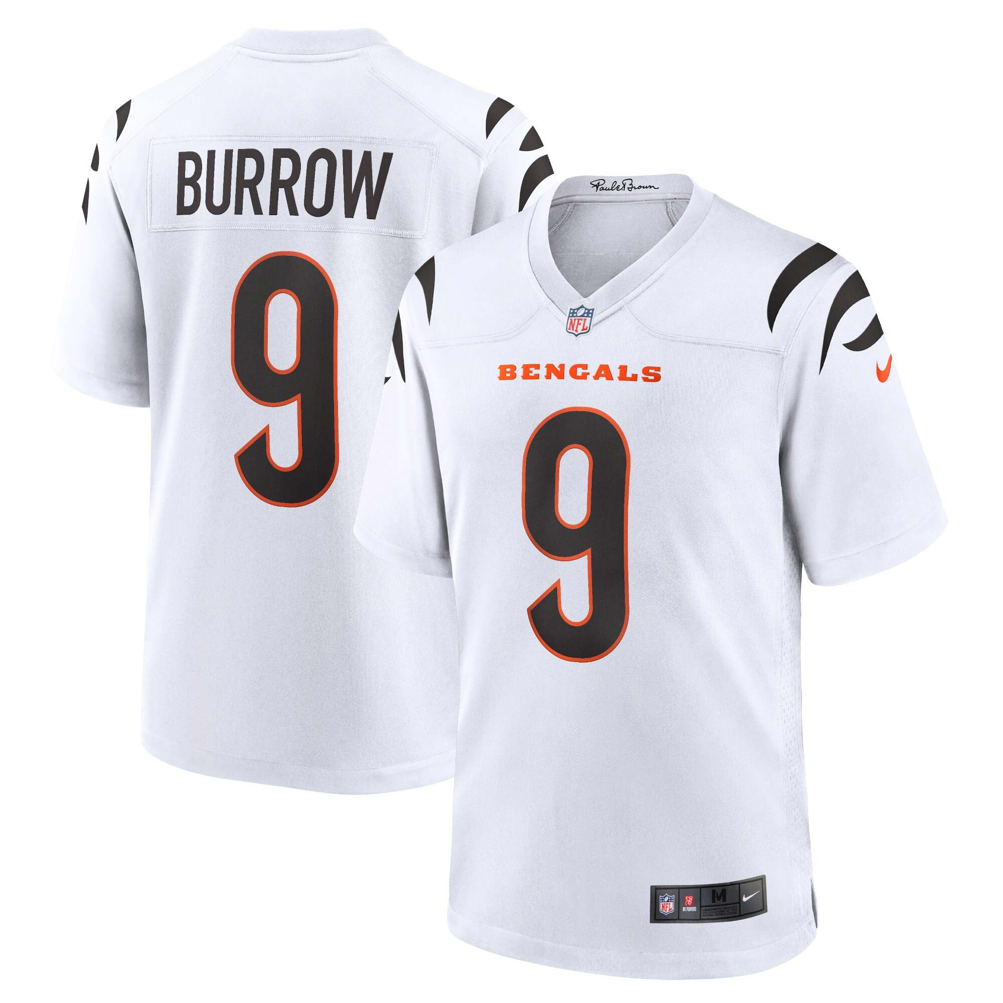 Joe Burrow #9 Cincinnati Bengals Nike Game NFL Football Trikot Weiß