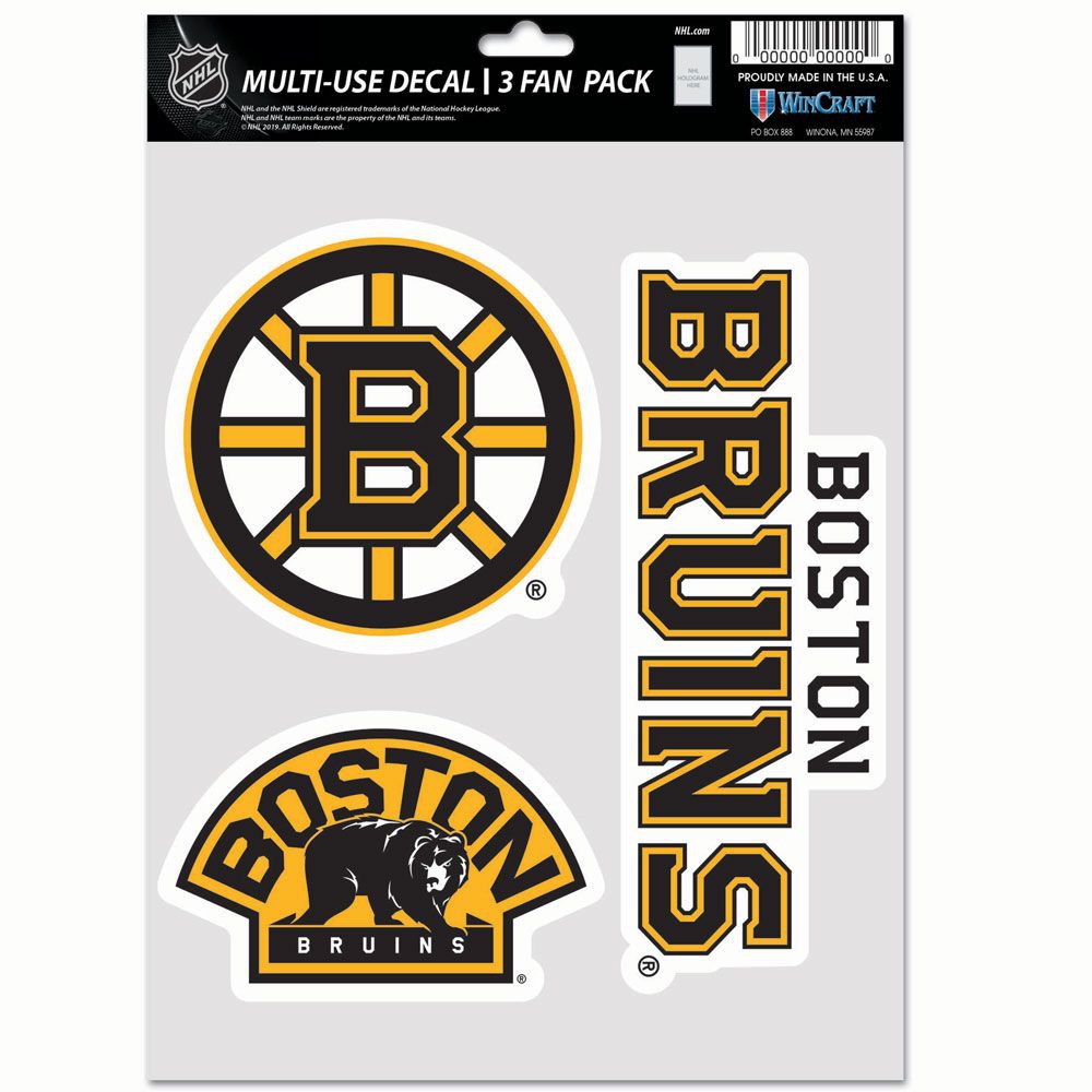 Boston Bruins Multi-Use NHL Aufkleber-Set (3 Stk.)