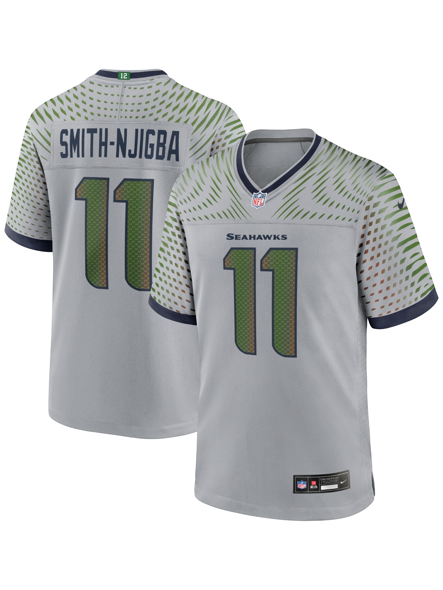 Jaxon Smith-Njigba #11 Seattle Seahawks Rivalries Game NFL Trikot Grau