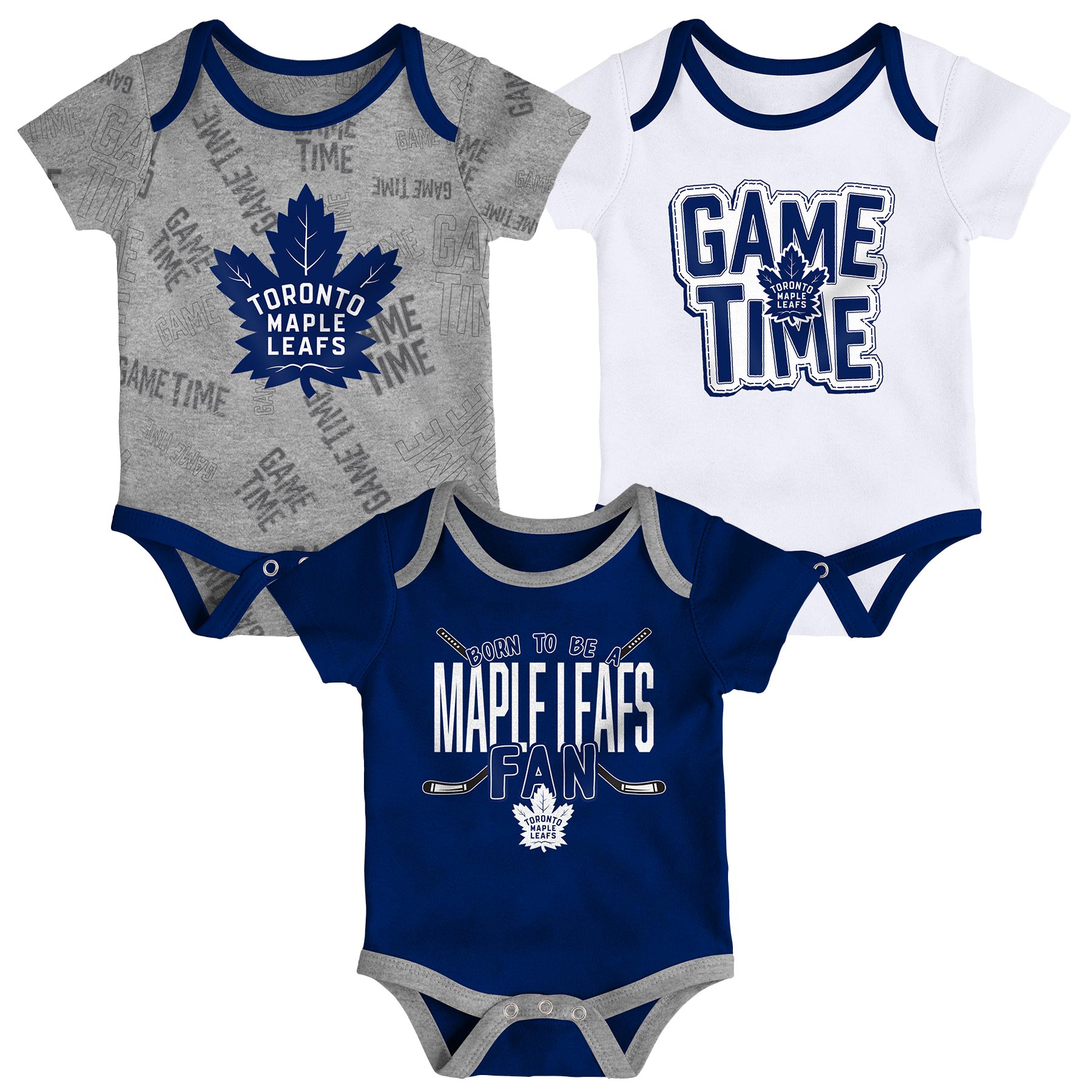 Toronto Maple Leafs Game Time NHL Baby Body-Set (3er-Pack)