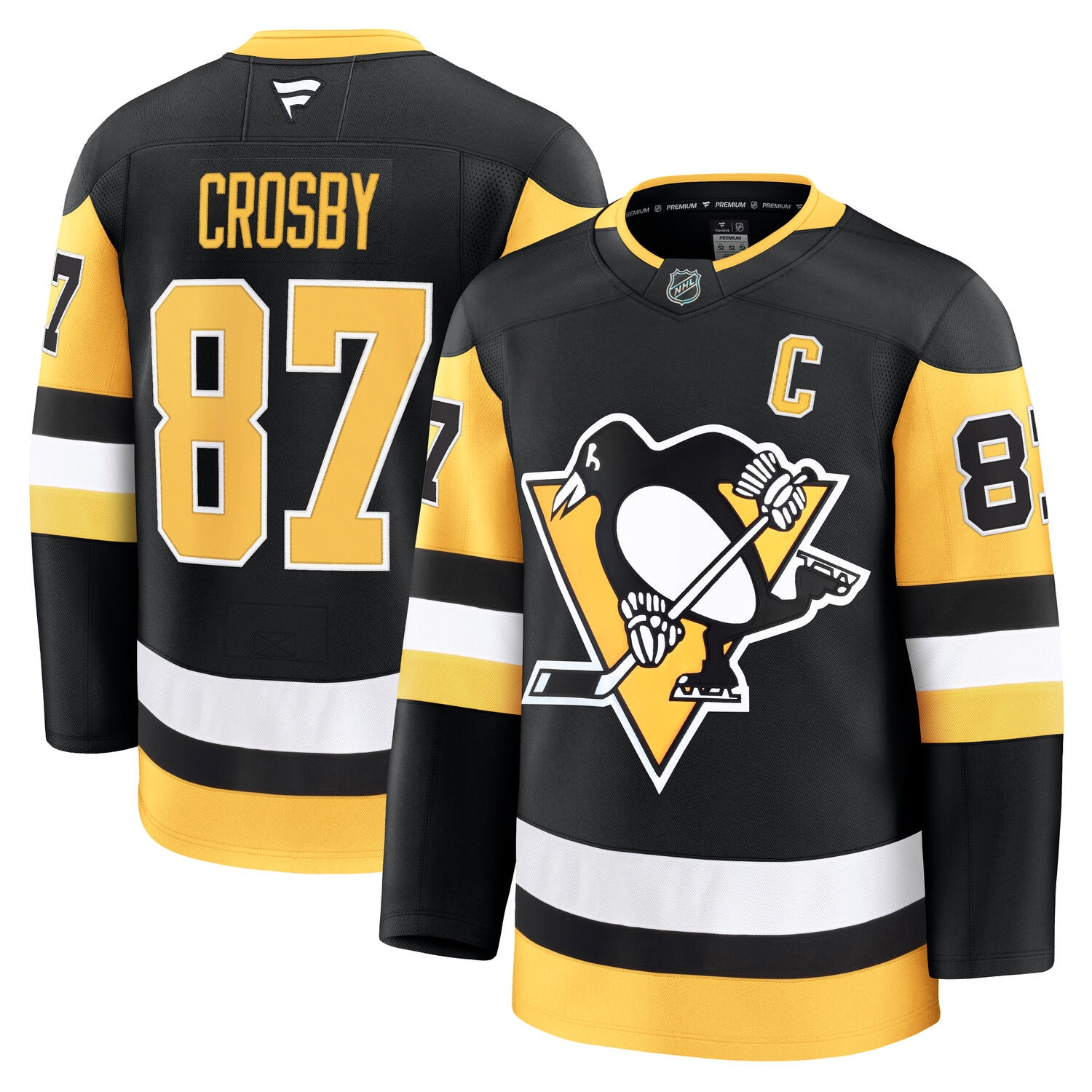Sidney Crosby #87 Pittsburgh Penguins Premium NHL Trikot Home Schwarz