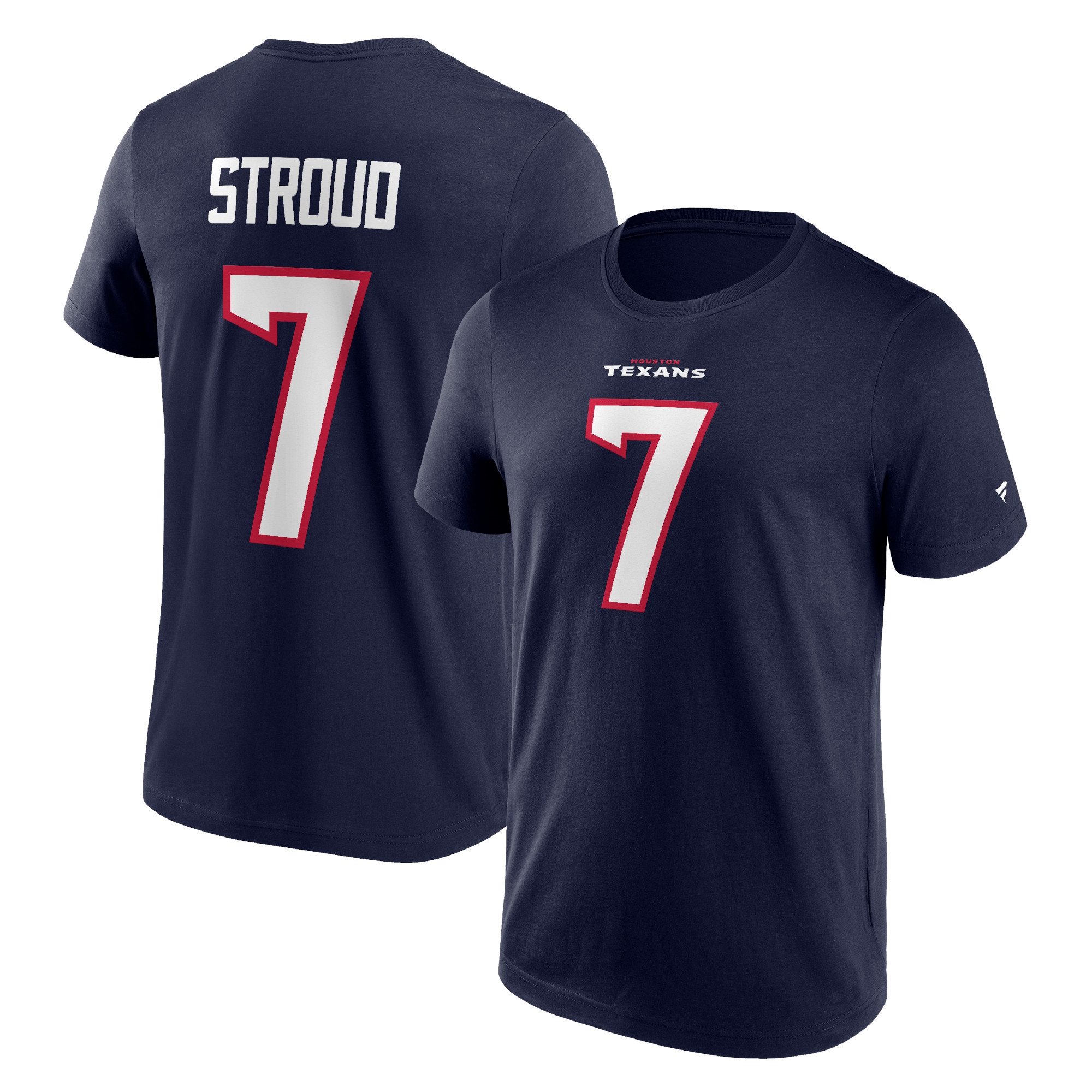 C J. Stroud #7 Houston Texans Player NFL T-Shirt Navy
