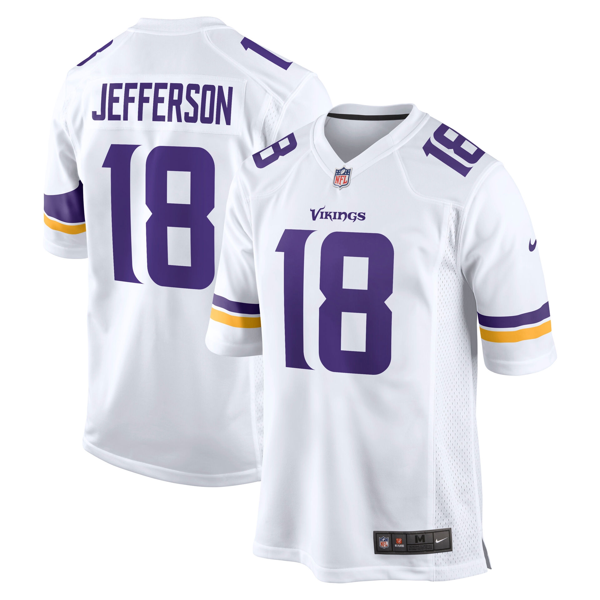 Justin Jefferson #18 Minnesota Vikings Game NFL Jersey White