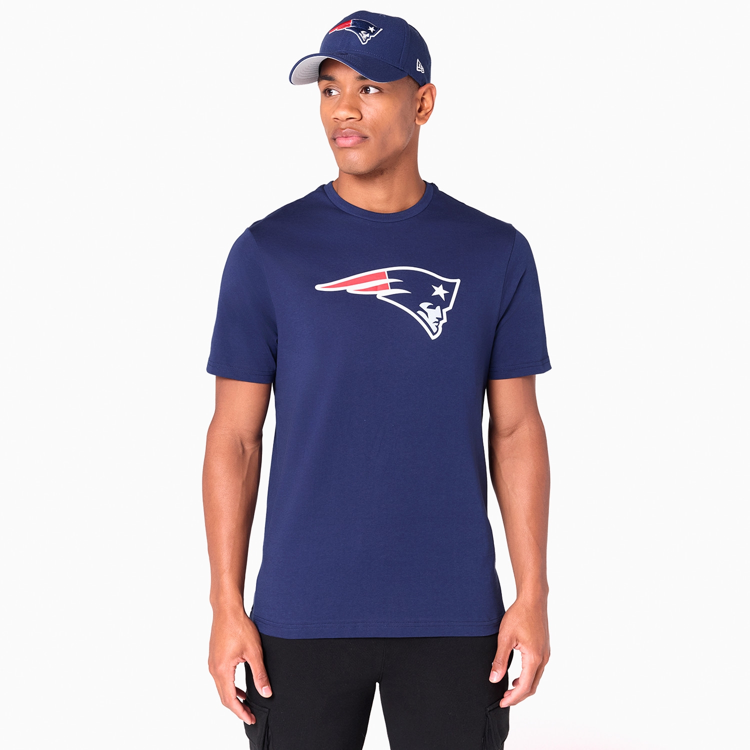 New England Patriots Team Logo New Era NFL T-Shirt Navy
