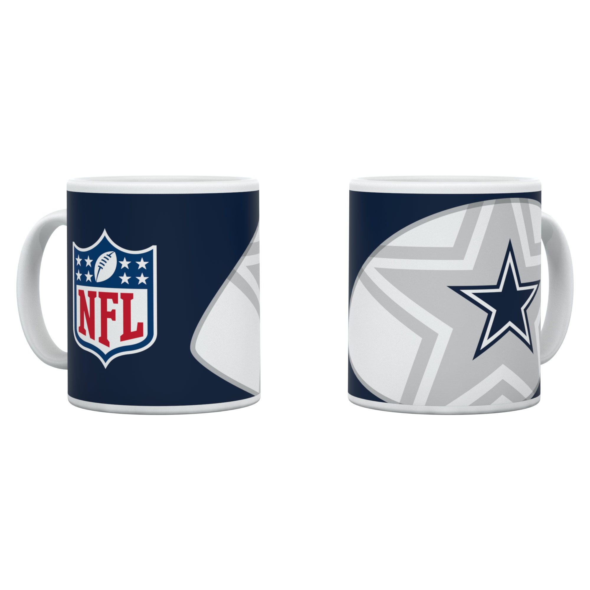Dallas Cowboys Shadow Logo & Shield NFL Mug (330 ml)