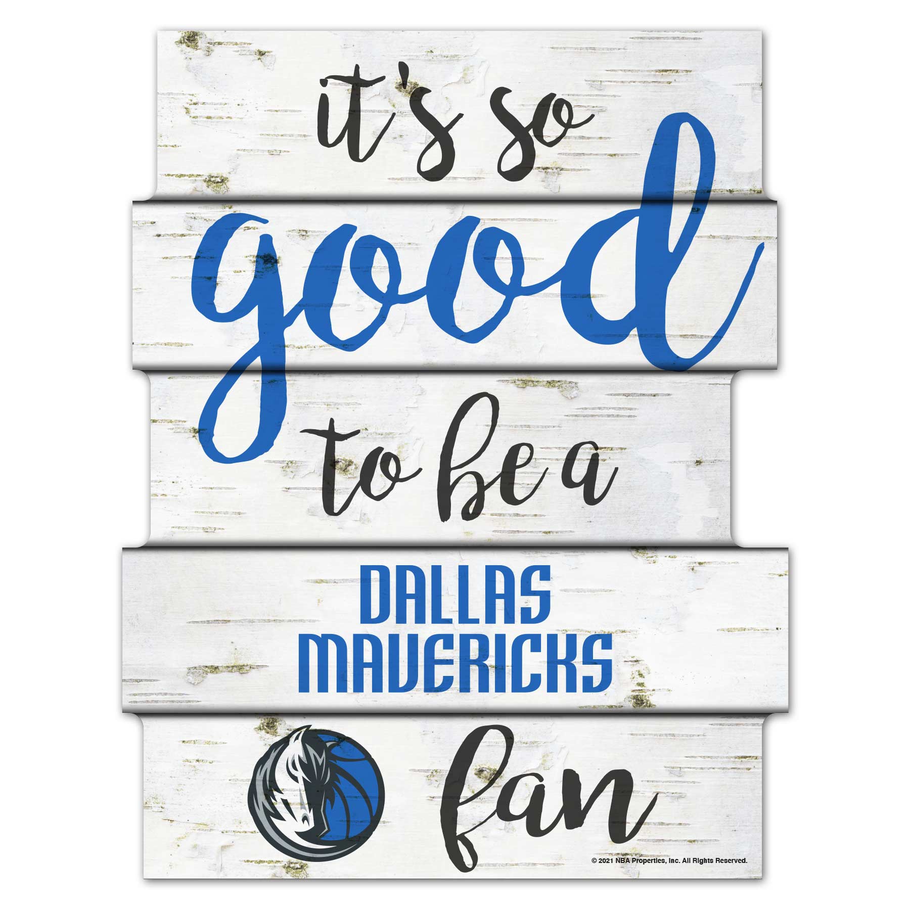 Dallas Mavericks Birchwood NBA Holzschild
