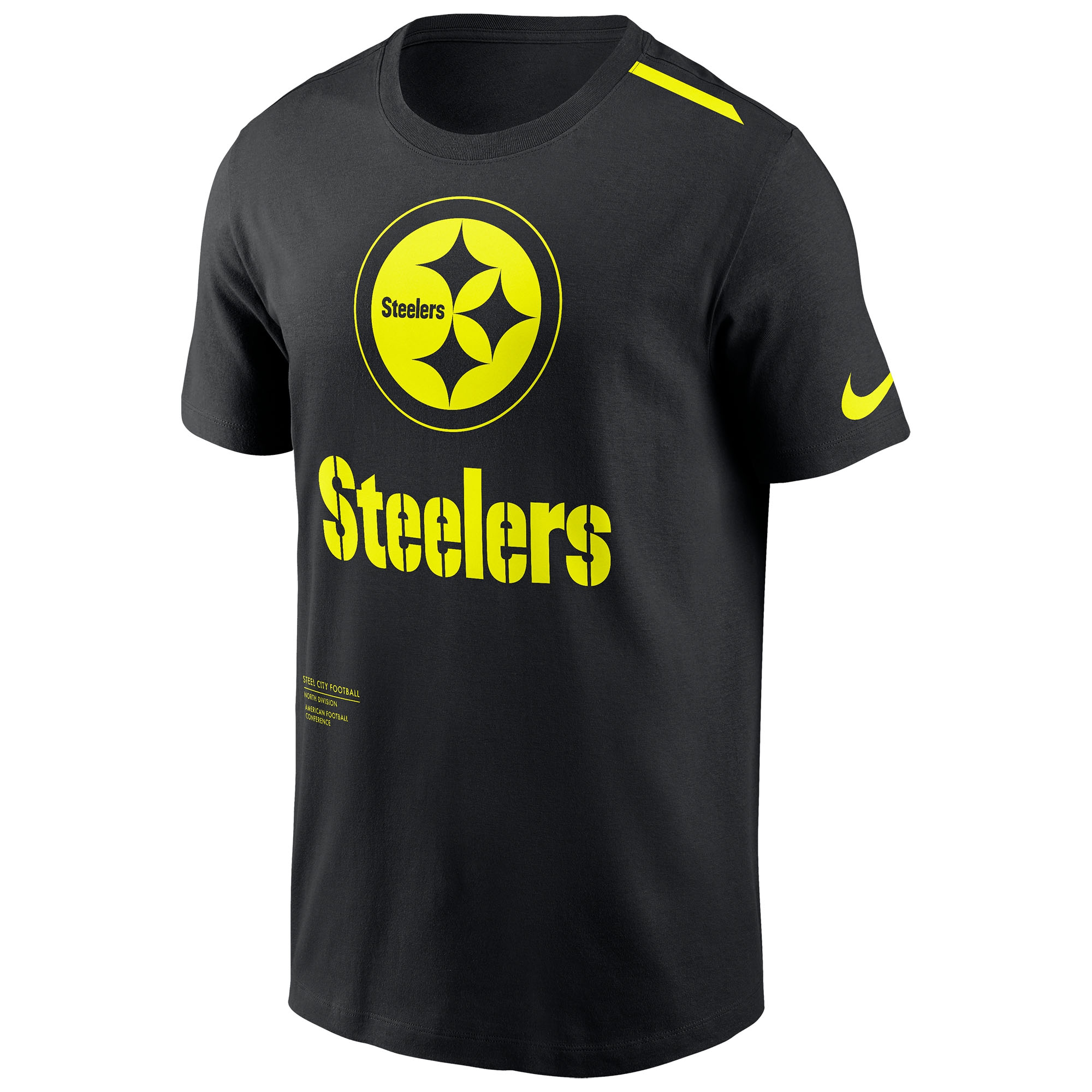 Pittsburgh Steelers Nike VOLT Dri-FIT T-Shirt Schwarz