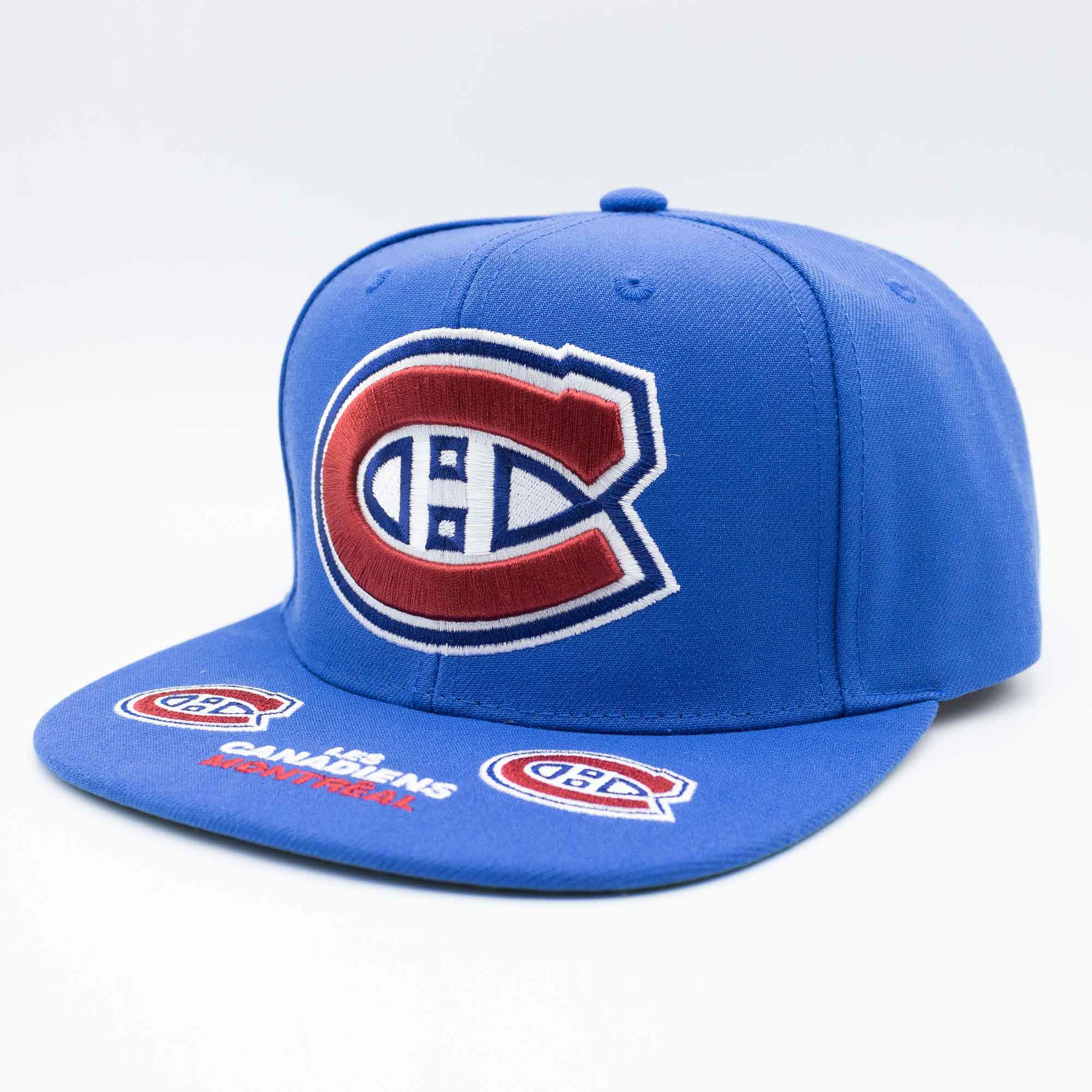 Montreal Canadiens Hat Trick Mitchell & Ness Snapback NHL Cap Blau