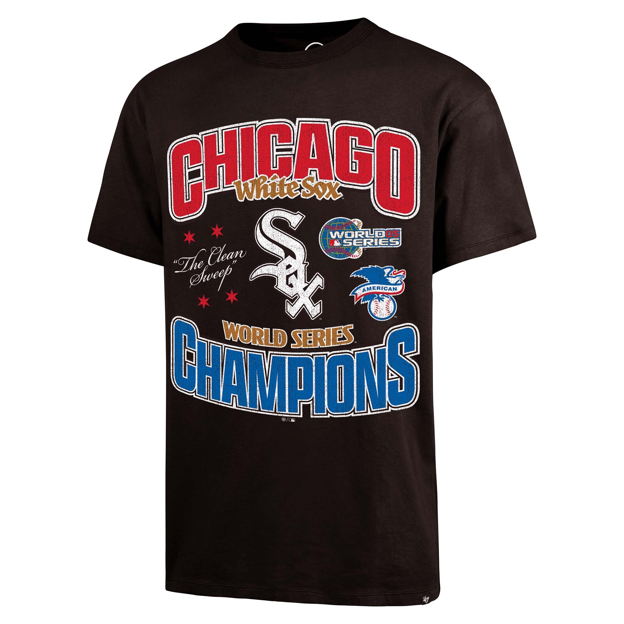 Chicago White Sox 2005 World Series '47 Drop Shoulder MLB T-Shirt Carbonite