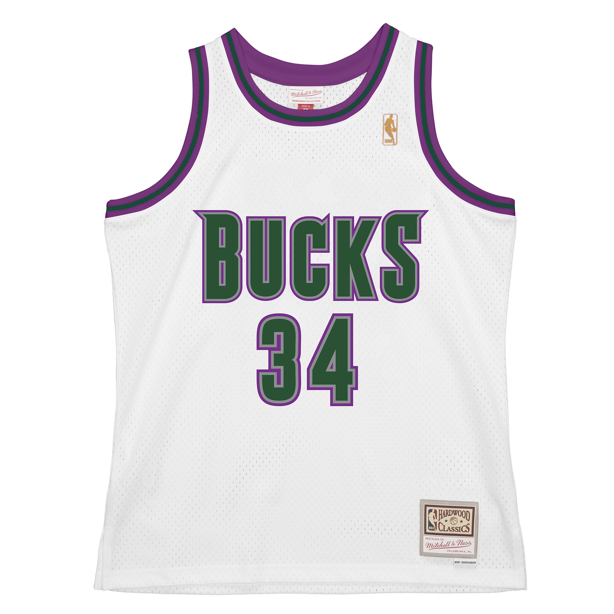 Ray Allen #34 Milwaukee Bucks 1996-97 Mitchell & Ness Swingman NBA Trikot Weiß