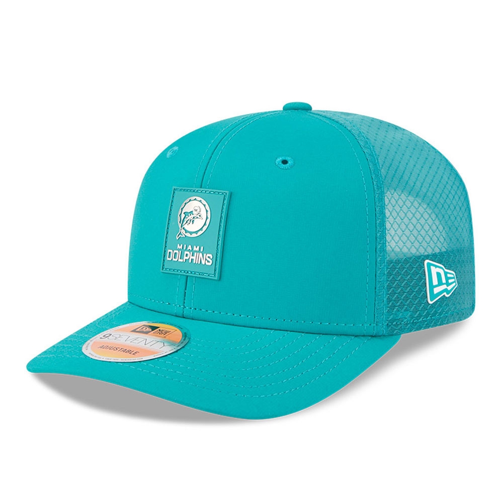 Miami Dolphins Historic 2025 NFL On-Field Sideline 9SEVENTY Trucker Snapback Cap