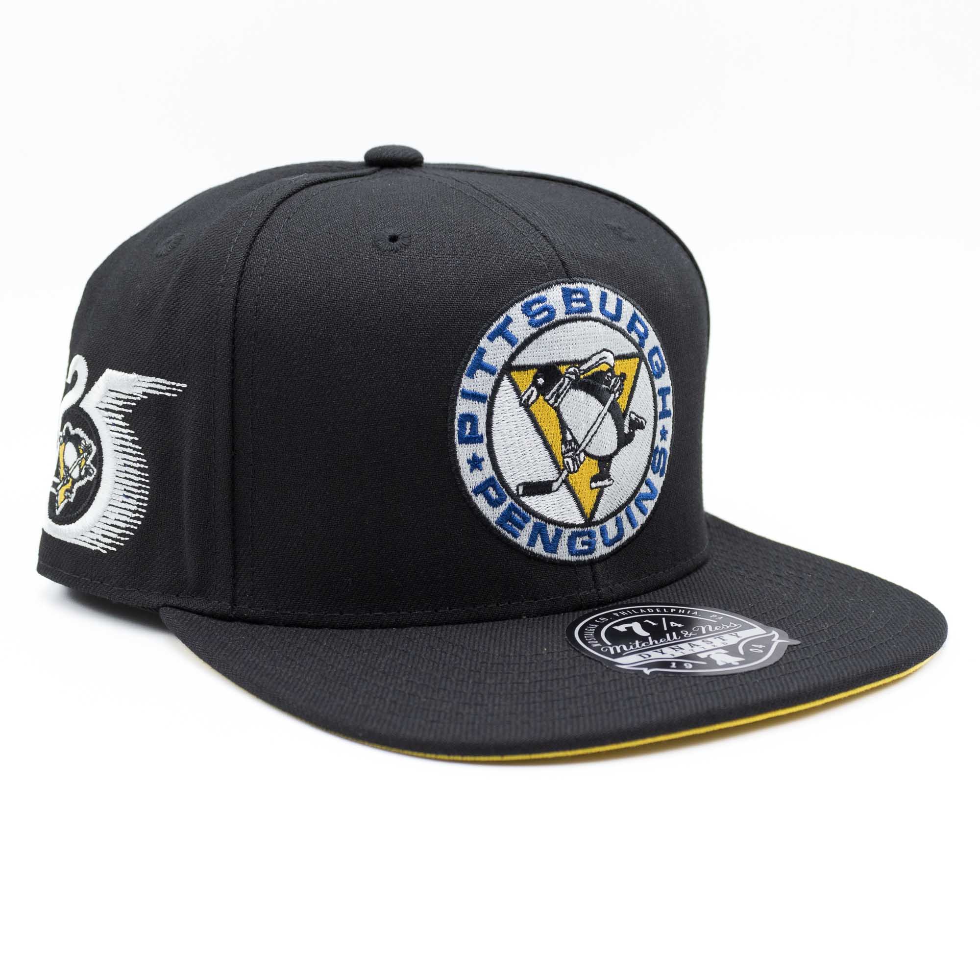 Pittsburgh Penguins Vintage Mitchell & Ness Fitted NHL Cap Schwarz