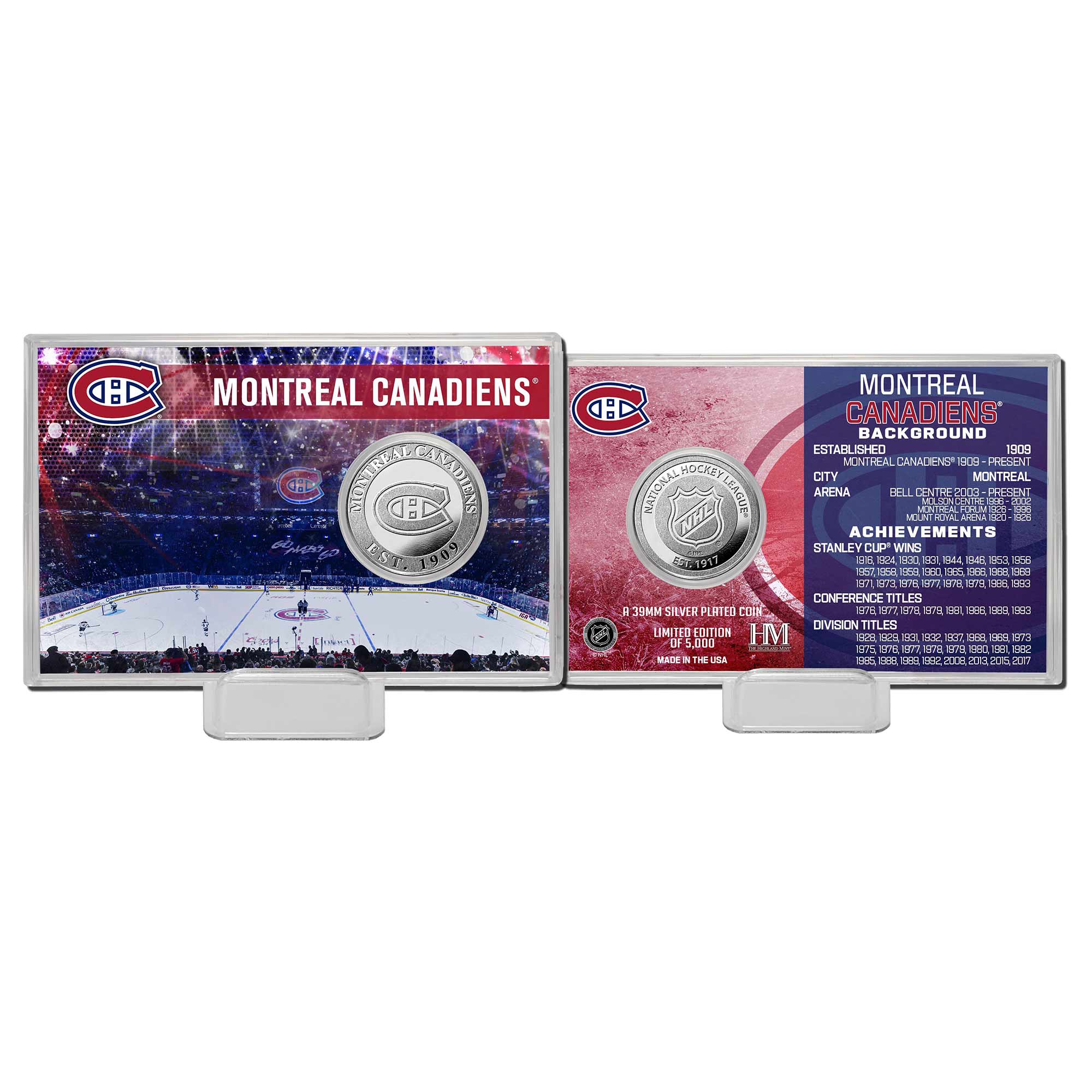 Montreal Canadiens Team History NHL Silver Coin Card