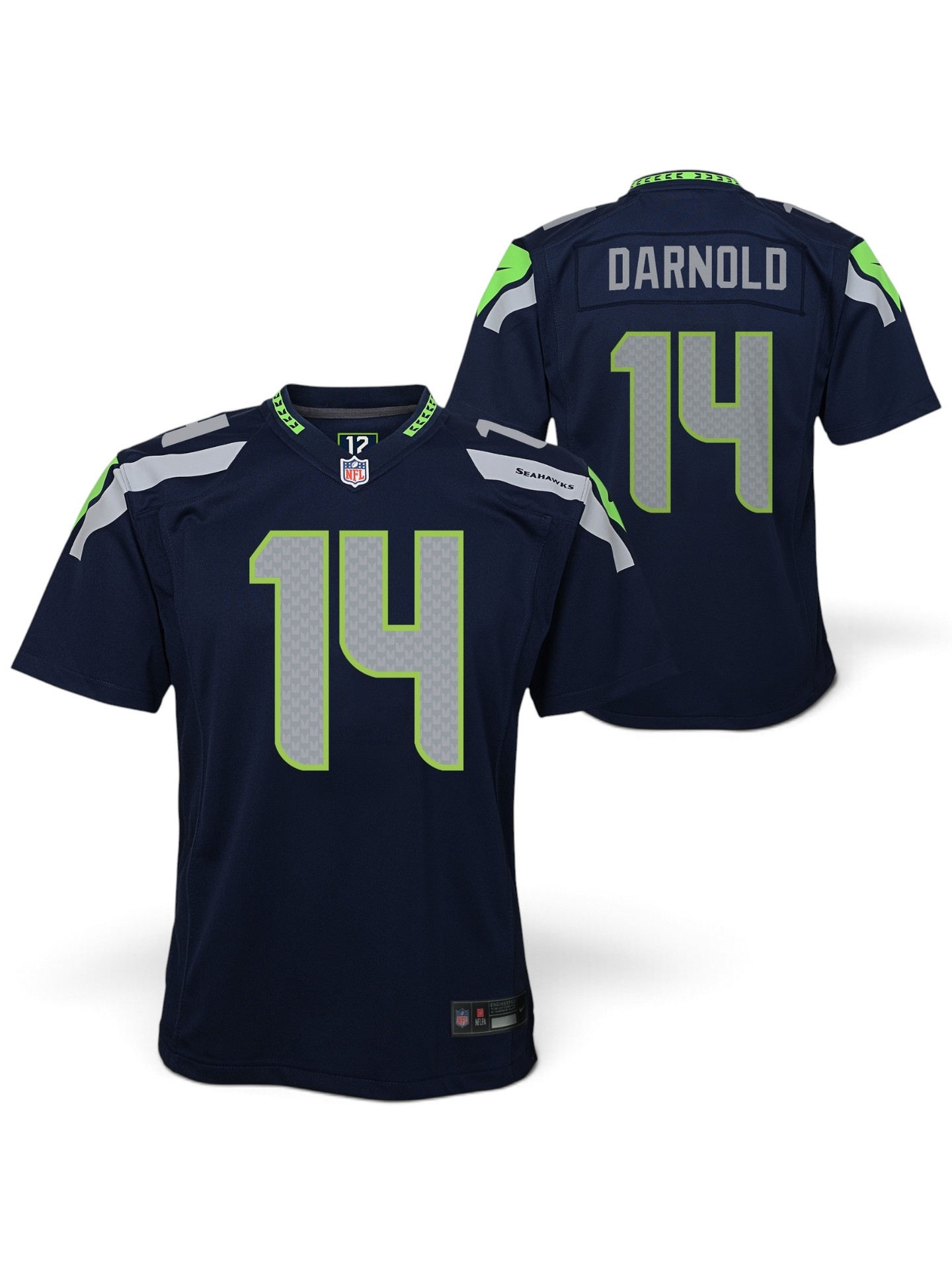 Sam Darnold #14 Seattle Seahawks Game NFL Trikot Navy (YOUTH)