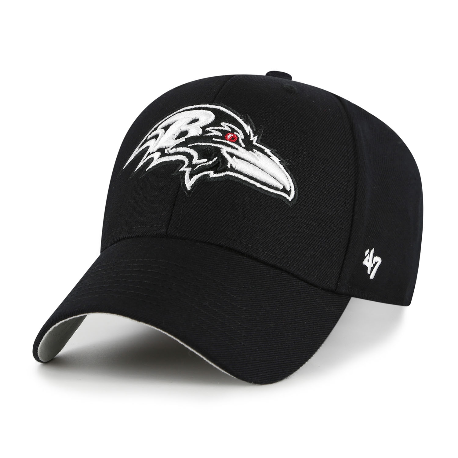 Baltimore Ravens Black & White '47 MVP Adjustable NFL Cap Black