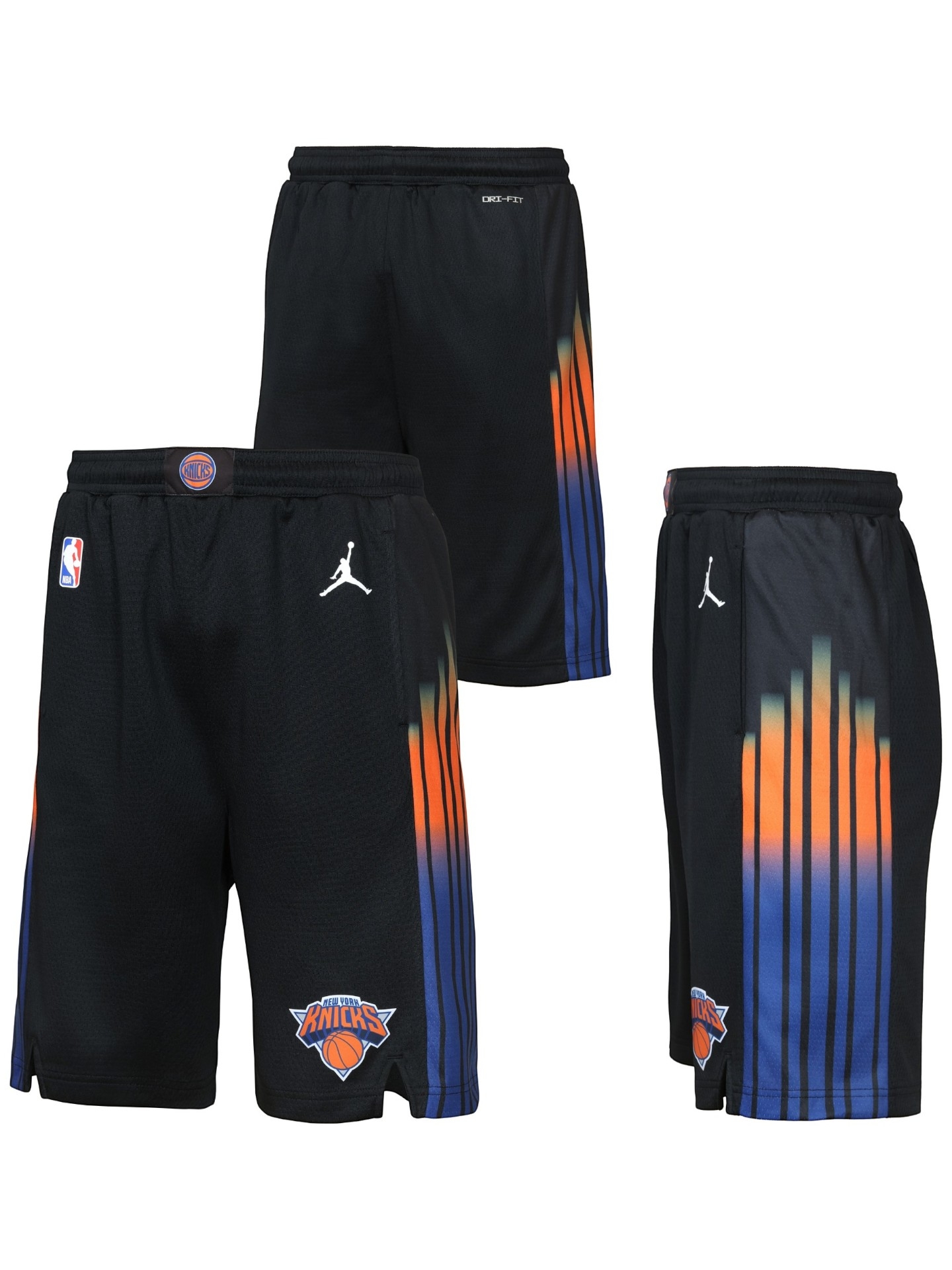 New York Knicks Statement Swingman NBA Shorts Schwarz (YOUTH)