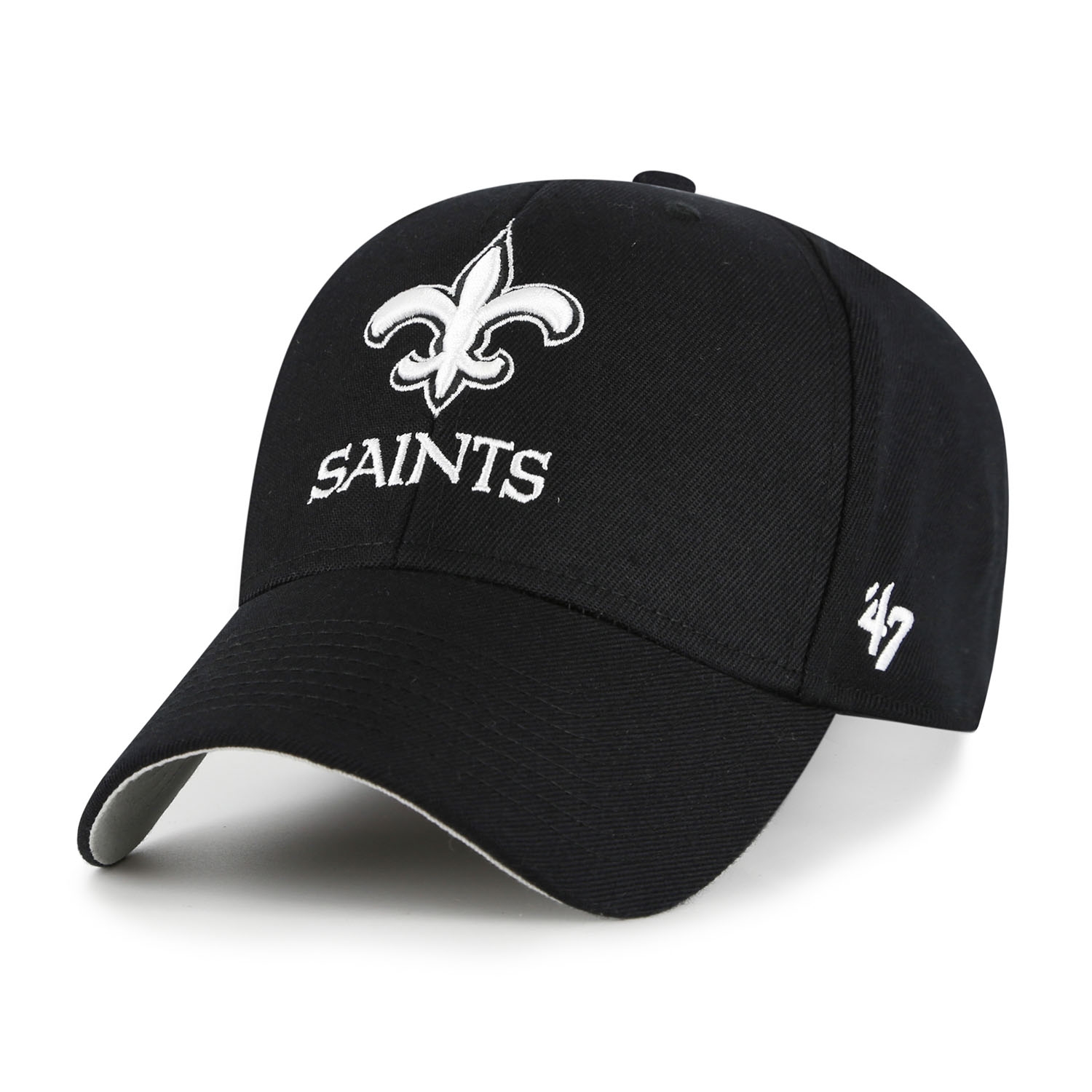 New Orleans Saints Black & White '47 MVP Adjustable NFL Cap Black