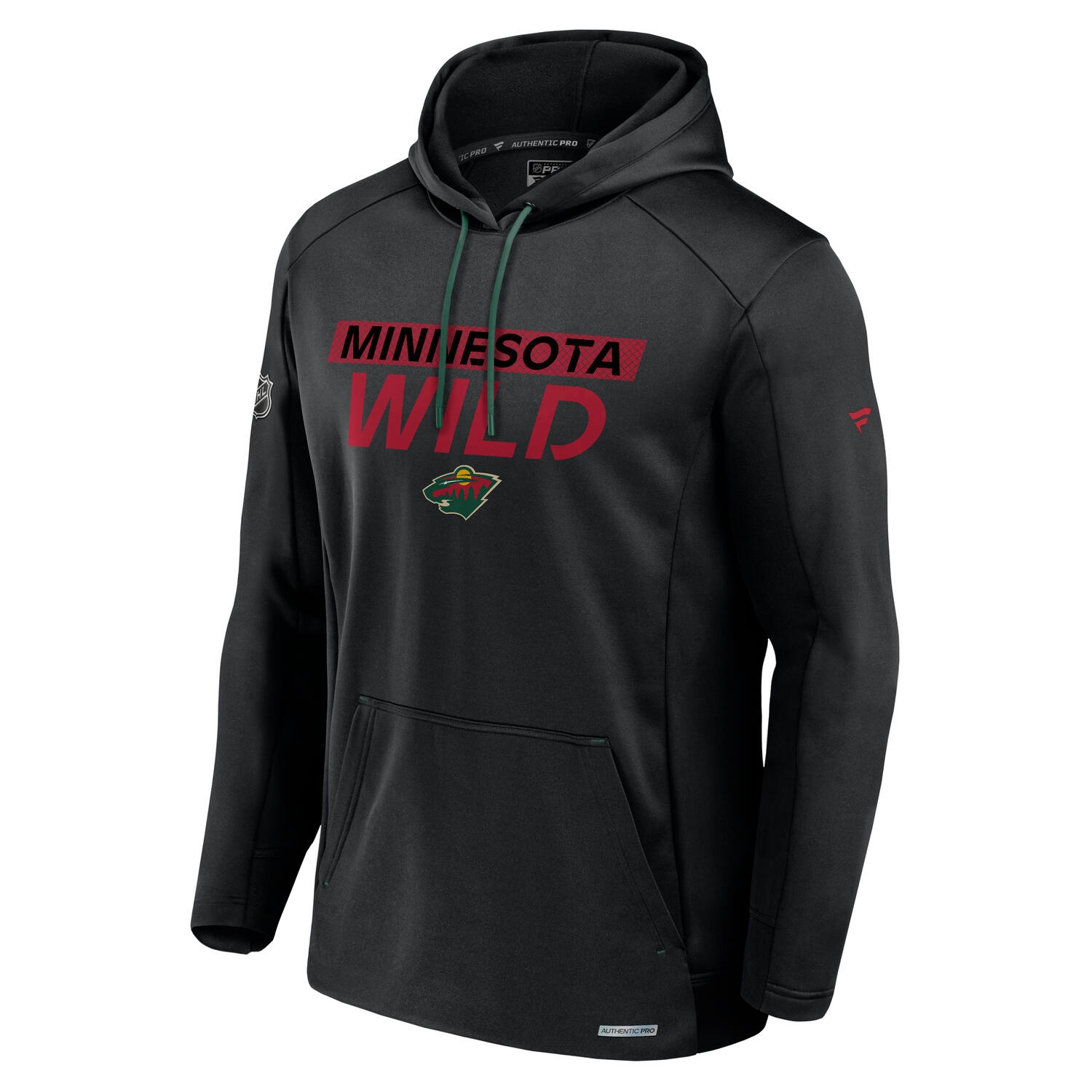Minnesota Wild 2024/25 Authentic Pro Rink Tech NHL Hoodie Schwarz