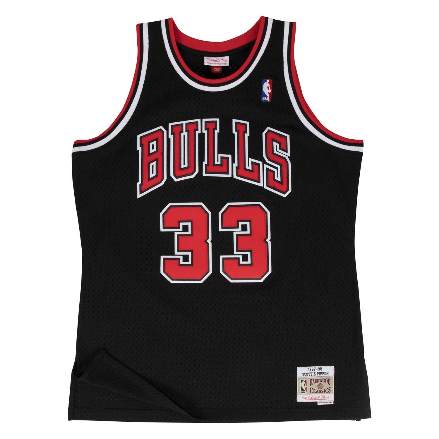 Scottie Pippen #33 Chicago Bulls 1997-98 Swingman NBA Trikot Schwarz