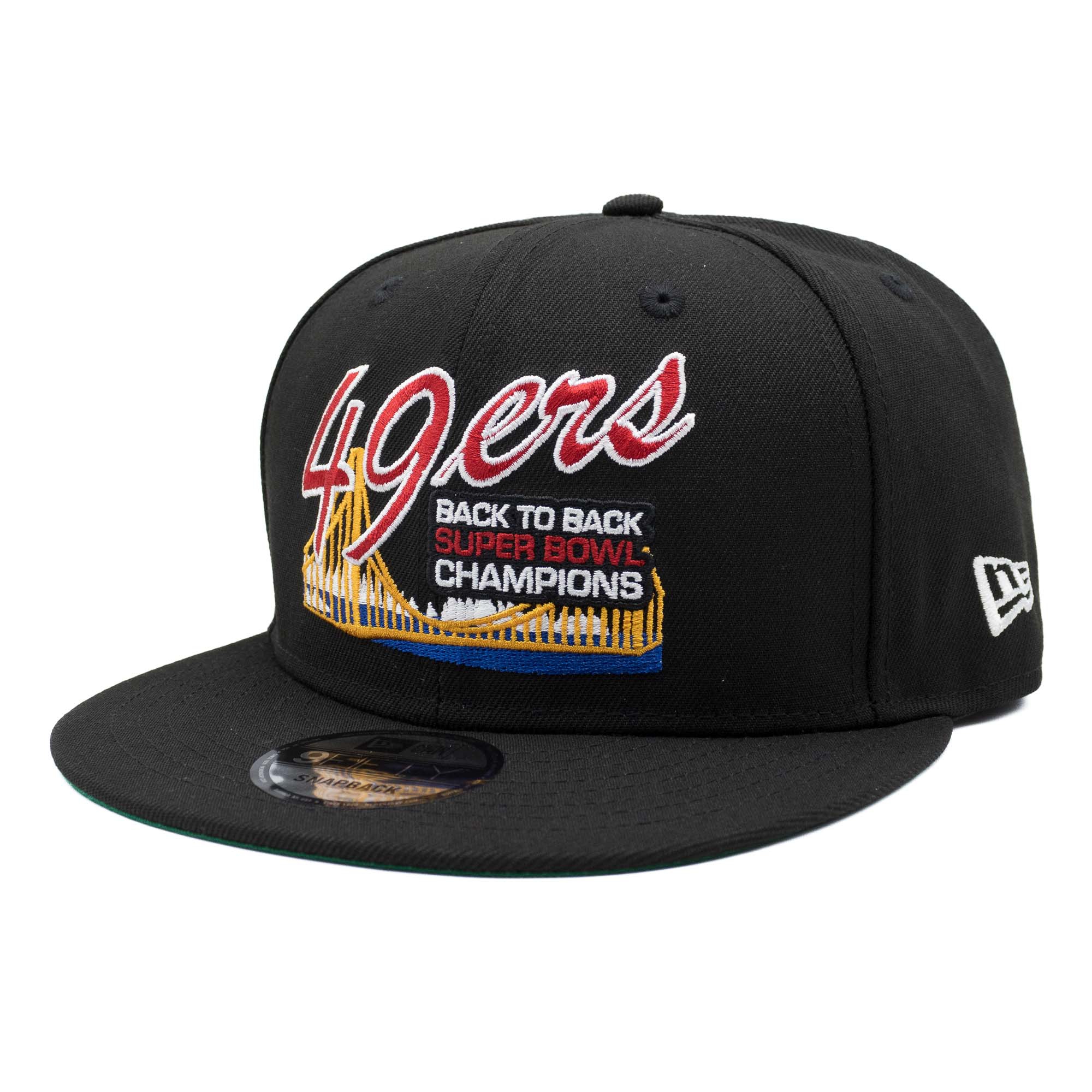San Francisco 49ers Back To Back Champs New Era 9FIFTY Snapback NFL Cap Schwarz