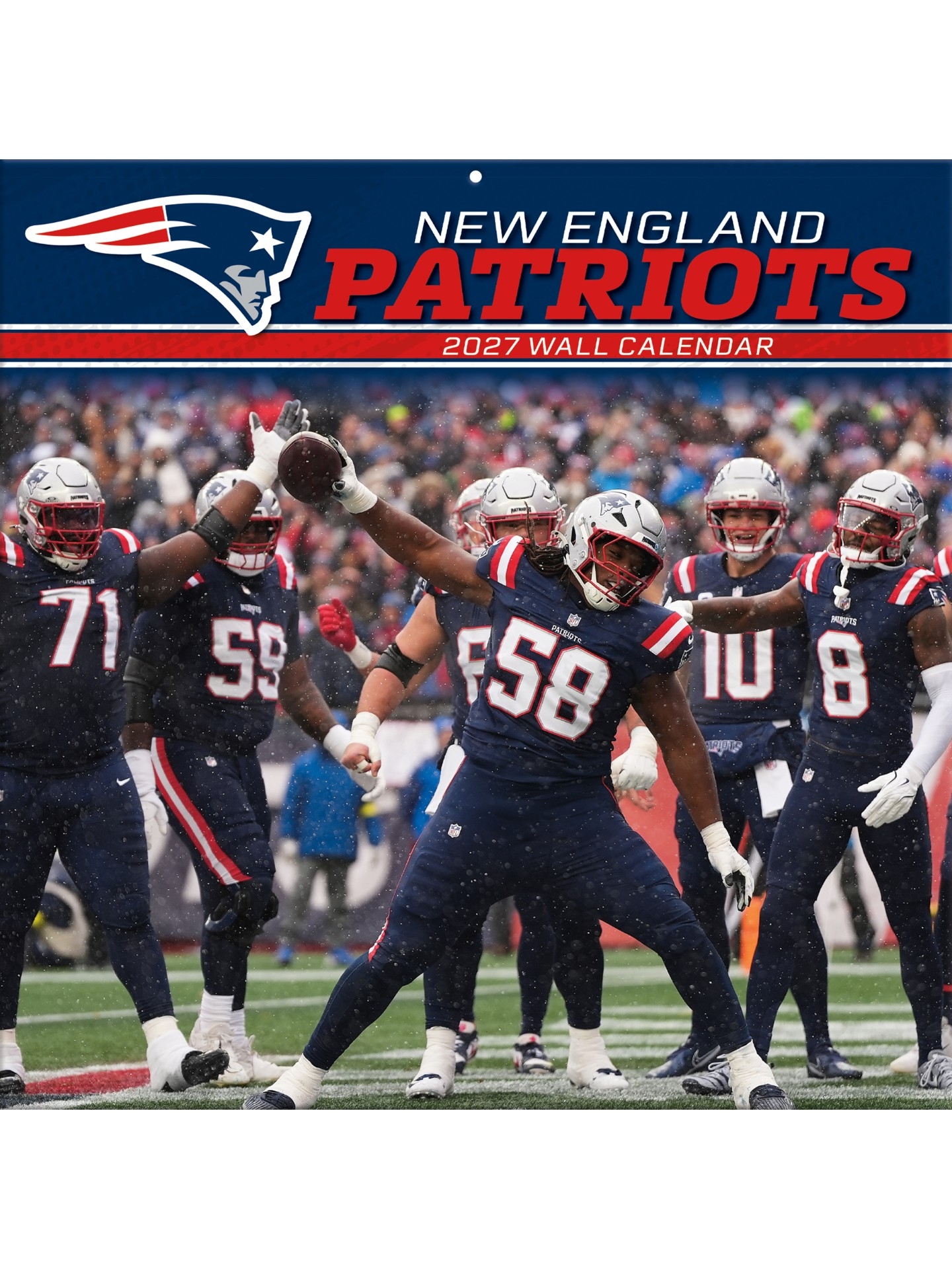 New England Patriots 2027 NFL Team Wall Calendar