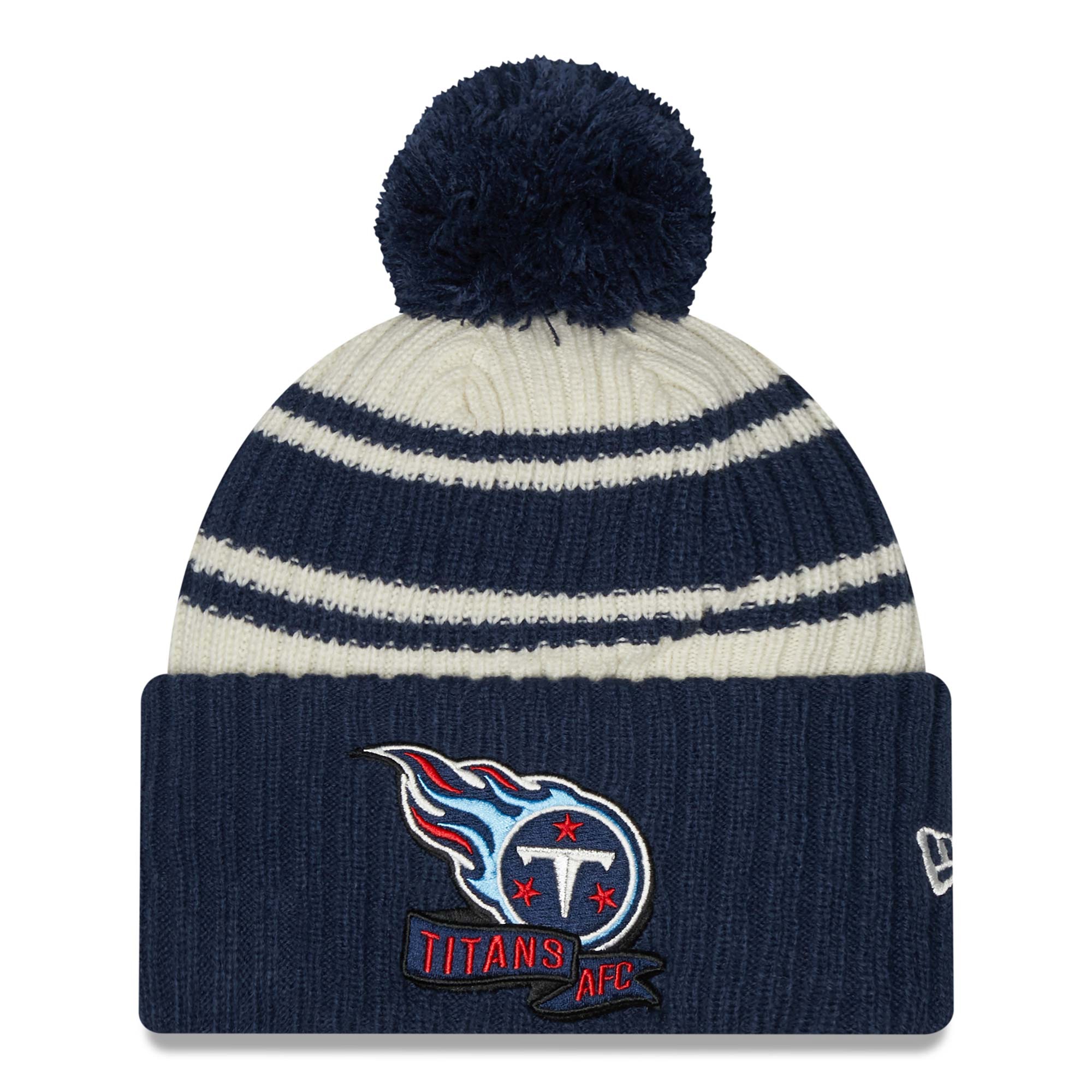 Tennessee Titans Official 2022 NFL Sideline New Era Sport Knit Wintermütze