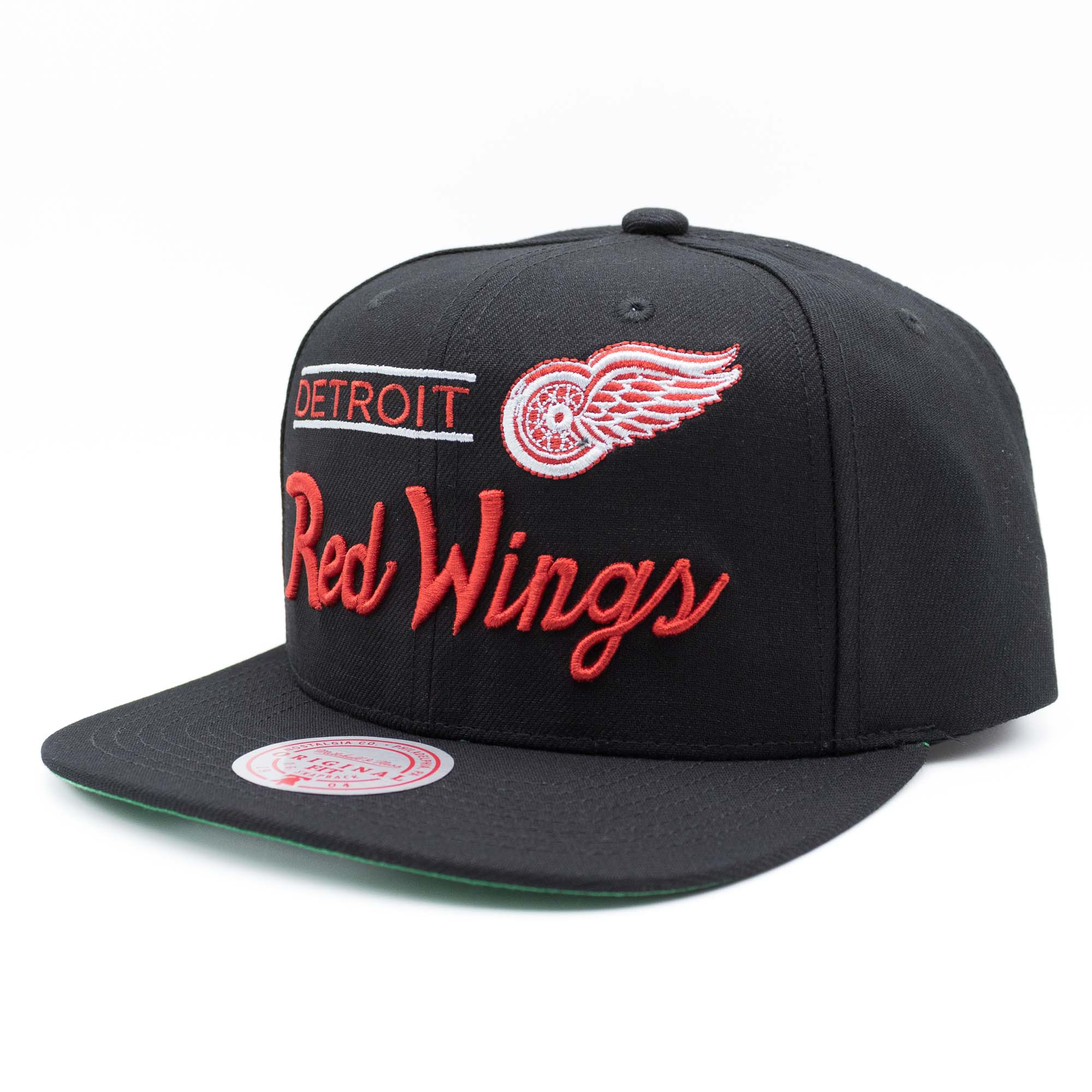 Detroit Red Wings Retro Lock Up Mitchell & Ness Snapback NHL Cap Schwarz