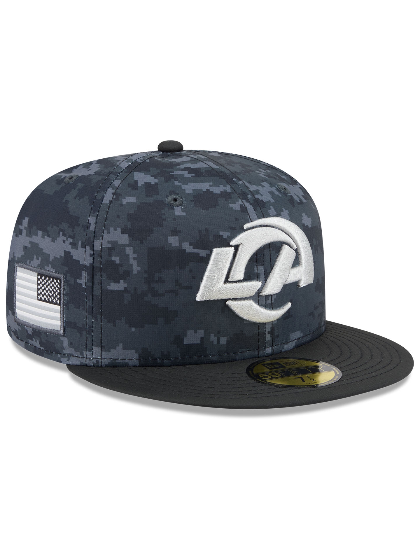 Los Angeles Rams 2026 NFL Salute to Service 59FIFTY Fitted Cap Schwarz