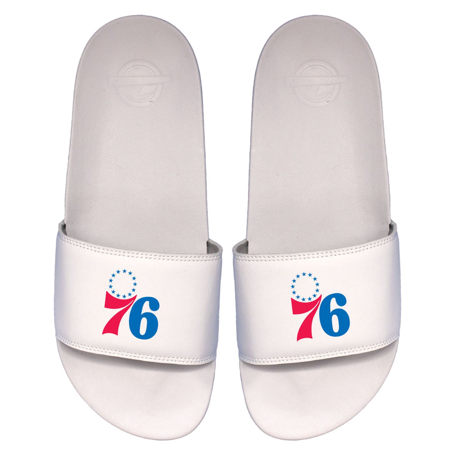 Philadelphia 76ers Primary Logo ISlide NBA Gel Slides White