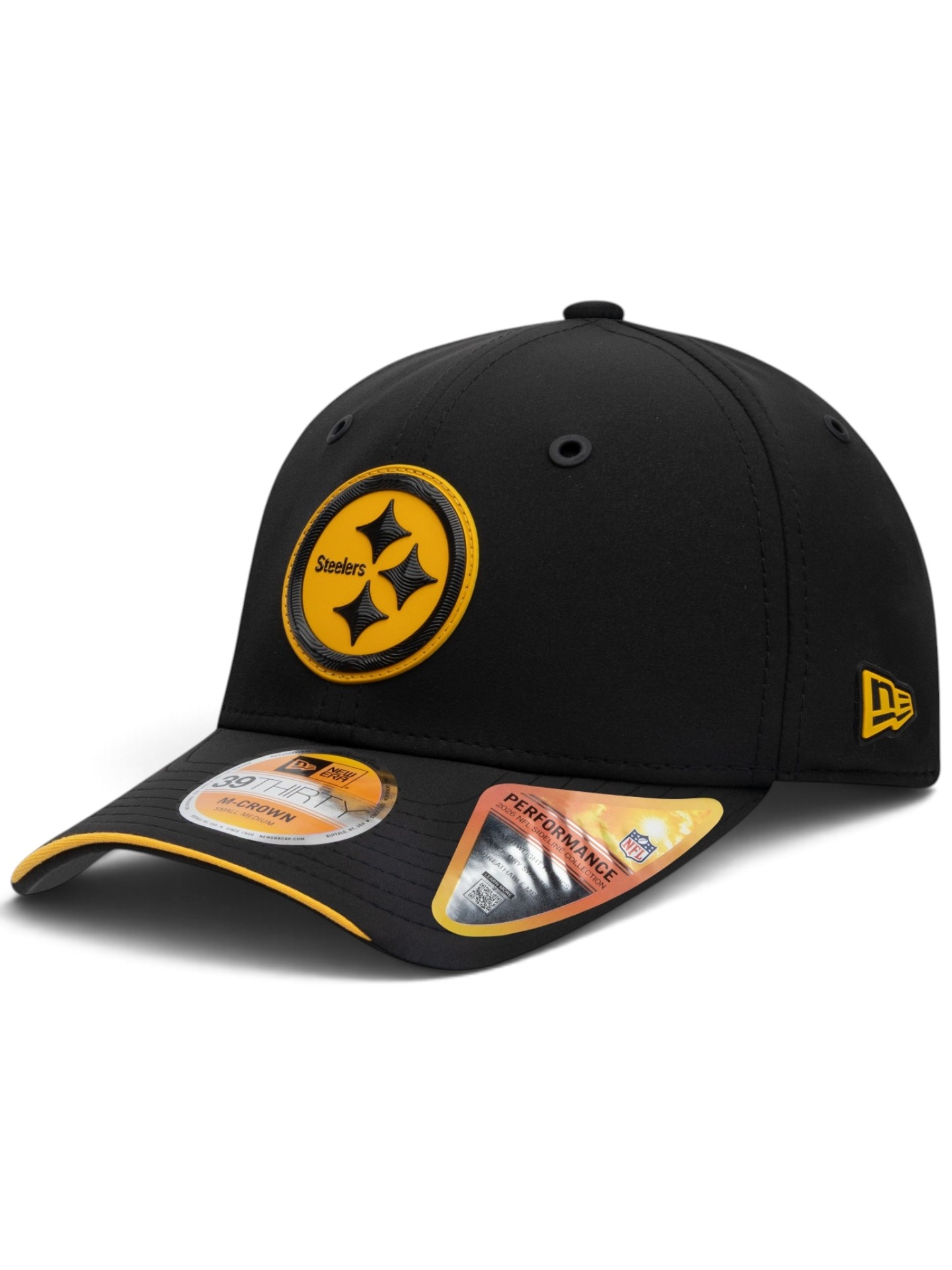 Pittsburgh Steelers 2026 NFL Sideline 39THIRTY M-Crown Flex Cap Black